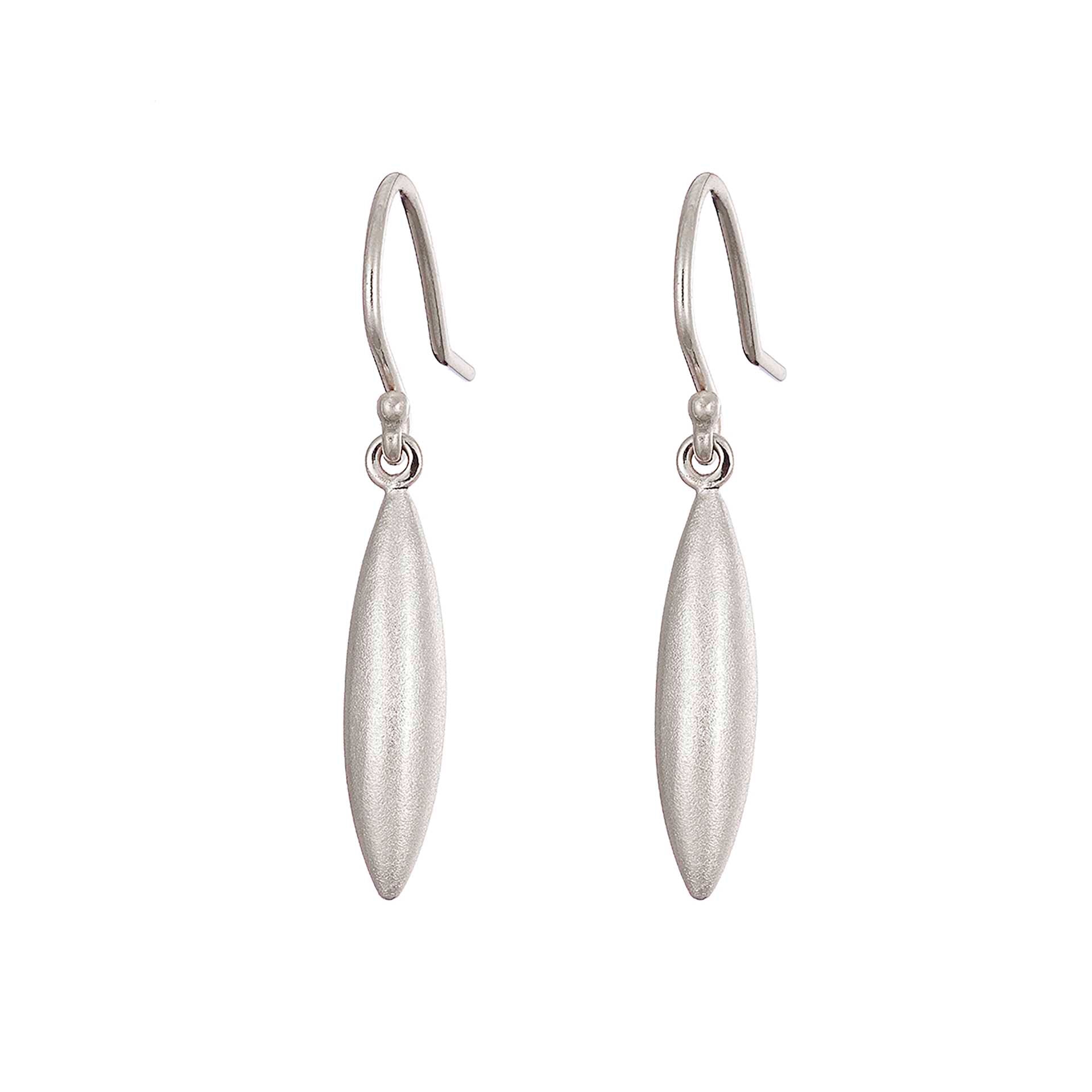 WHITE GOLD DROPLET EARRINGS image 0