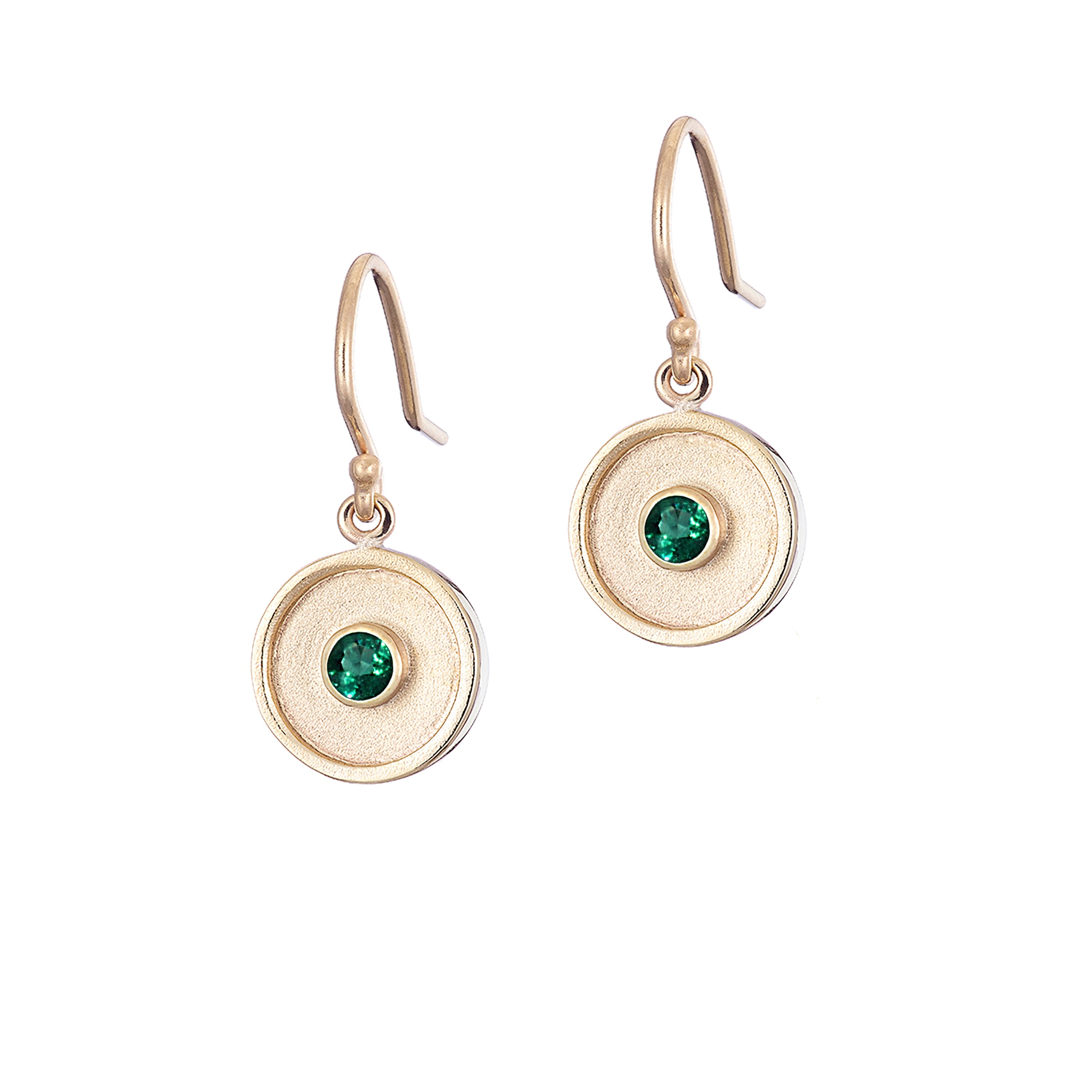 EMERALD DROP AMULET EARRINGS image 0