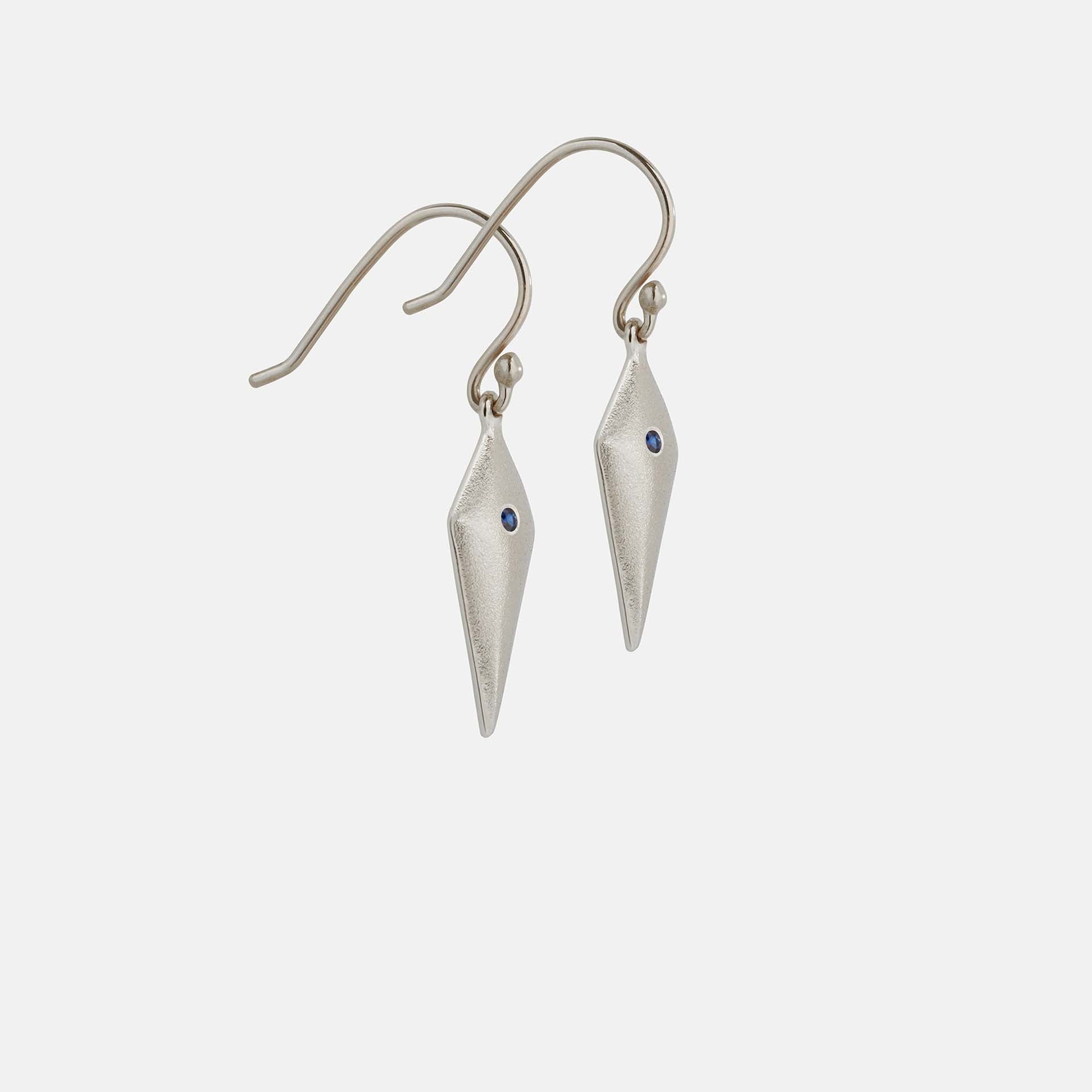 WHITE GOLD AEGIS EARRINGS SAPPHIRE image 0