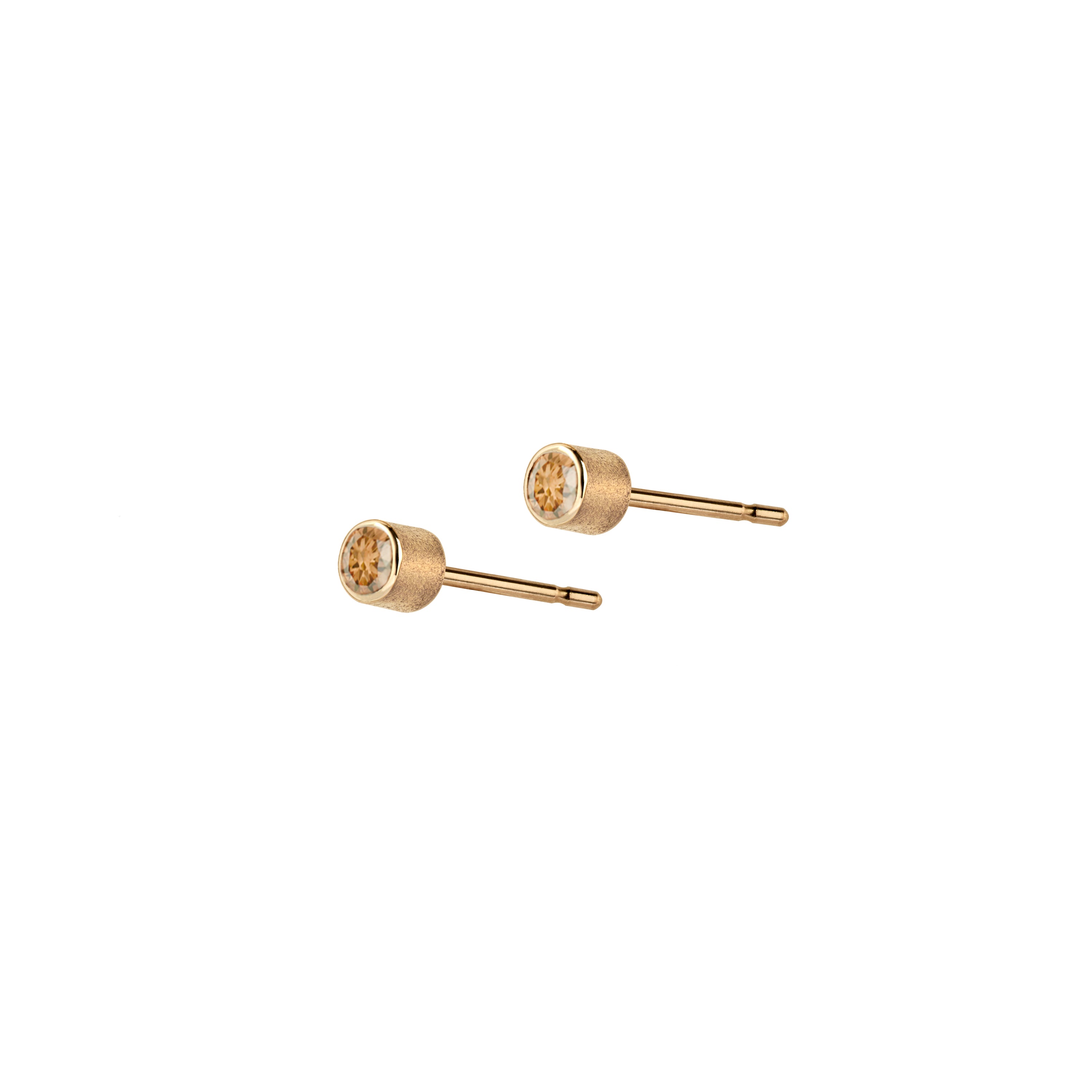 COGNAC DIAMOND STUDS image 0