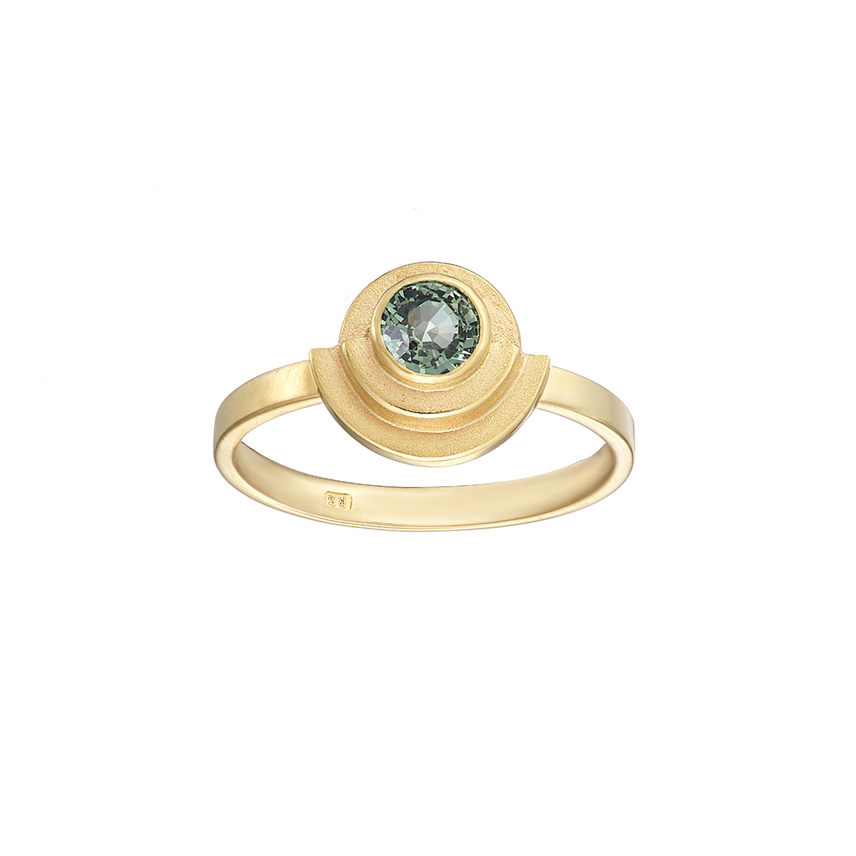 GREEN SAPPHIRE DECO RING image 1