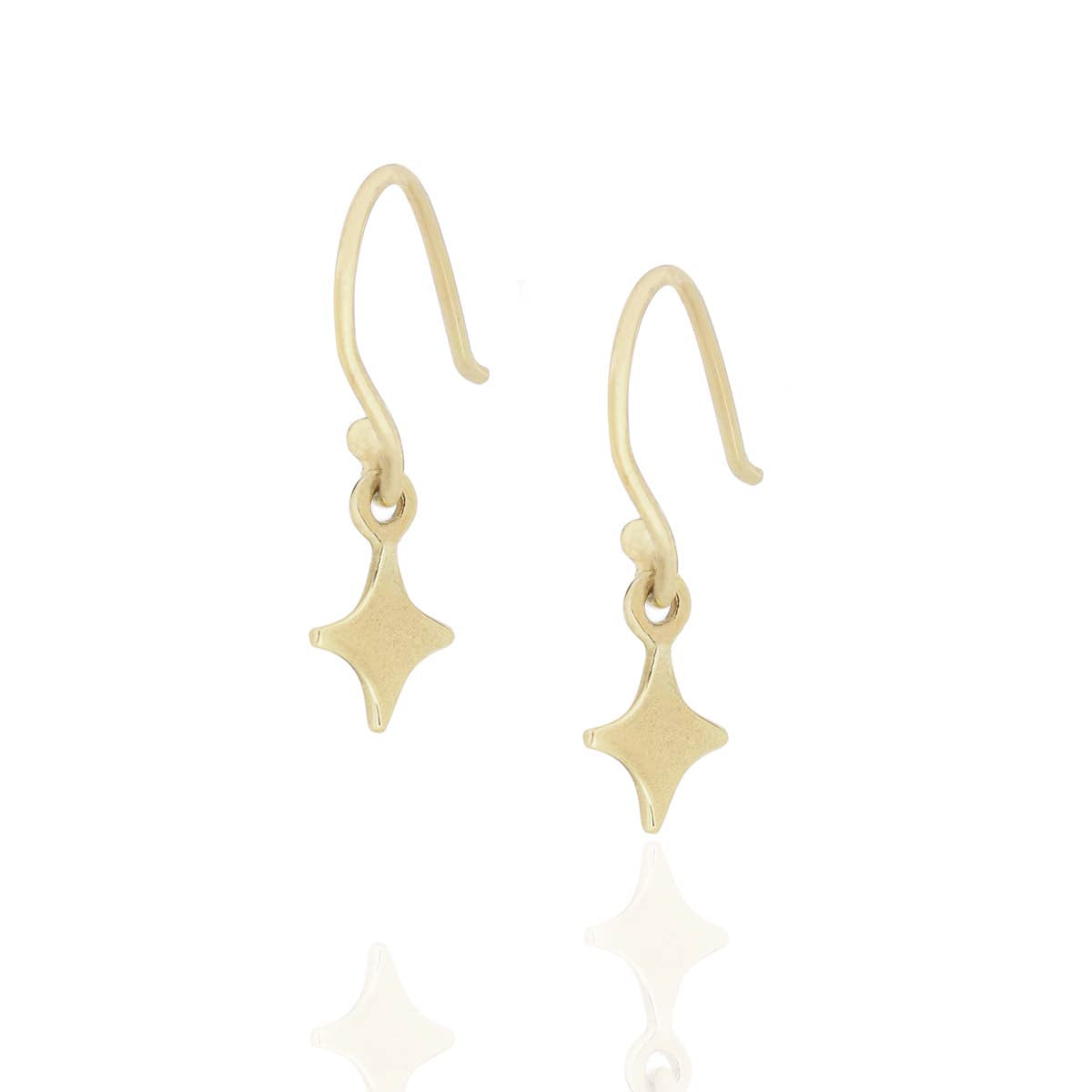 18ct gold and diamond rian drop earrings, handmade in Dublin by Rachel Swan Goldsmith