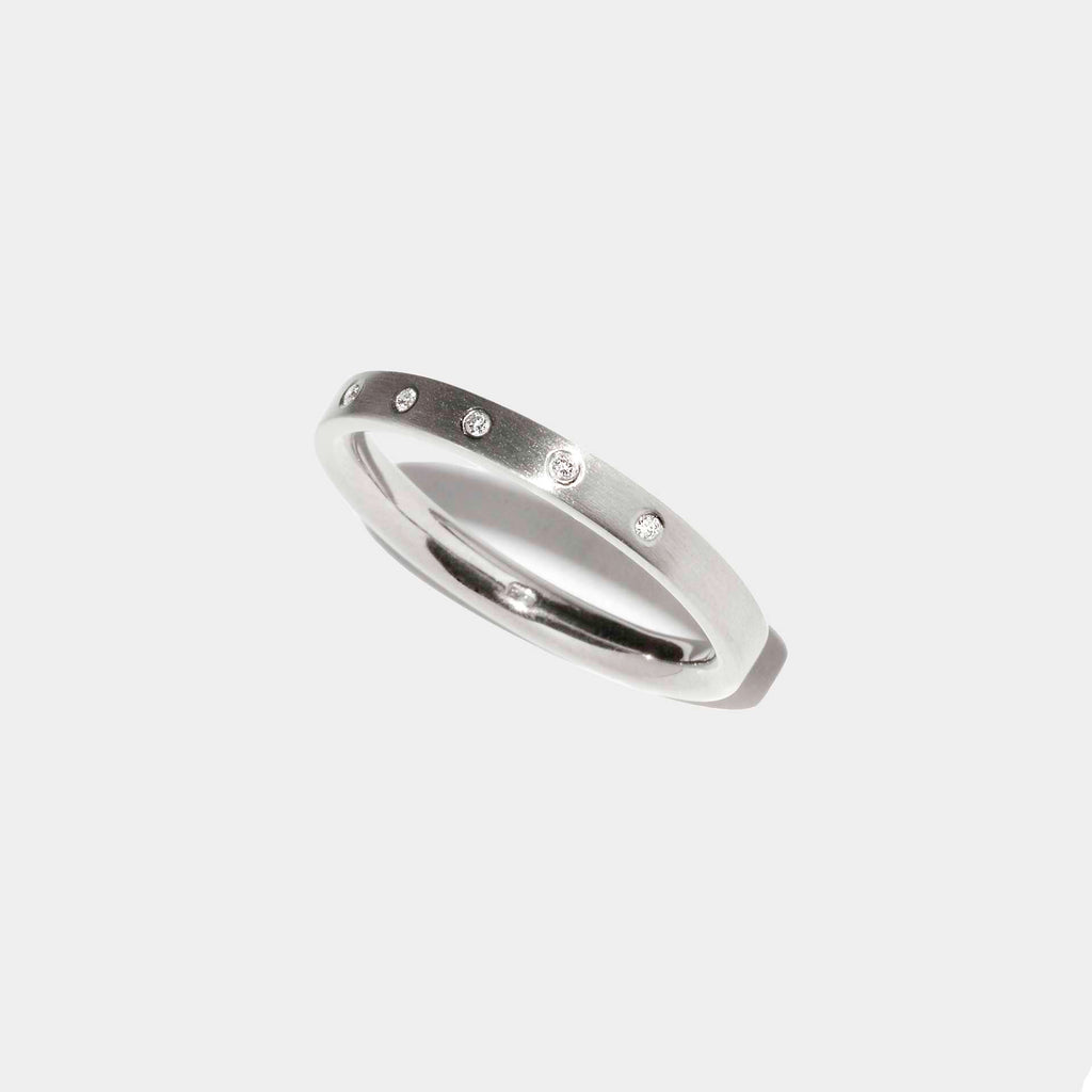 White Gold 5 Diamond Ring image 0