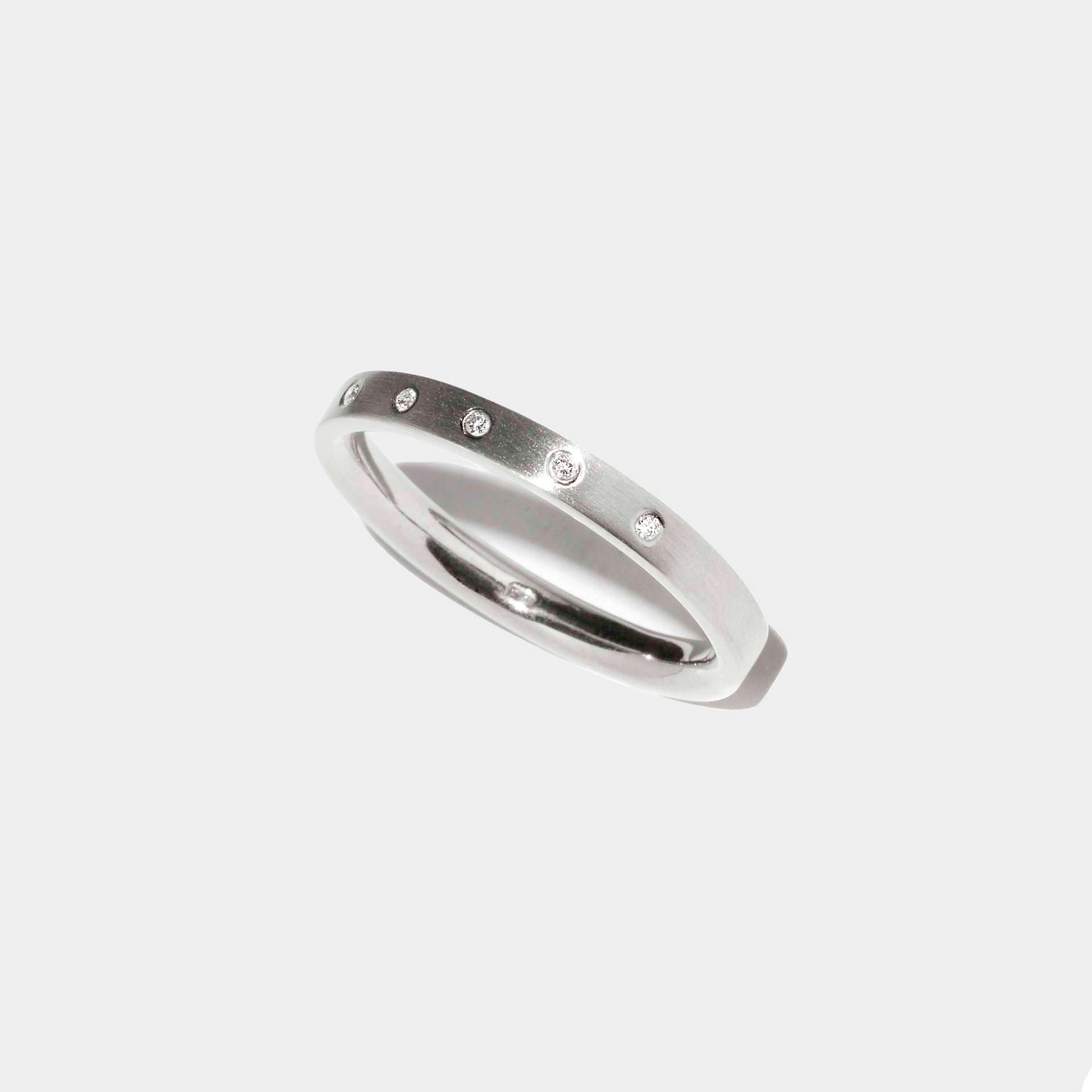 White Gold 5 Diamond Ring image 0