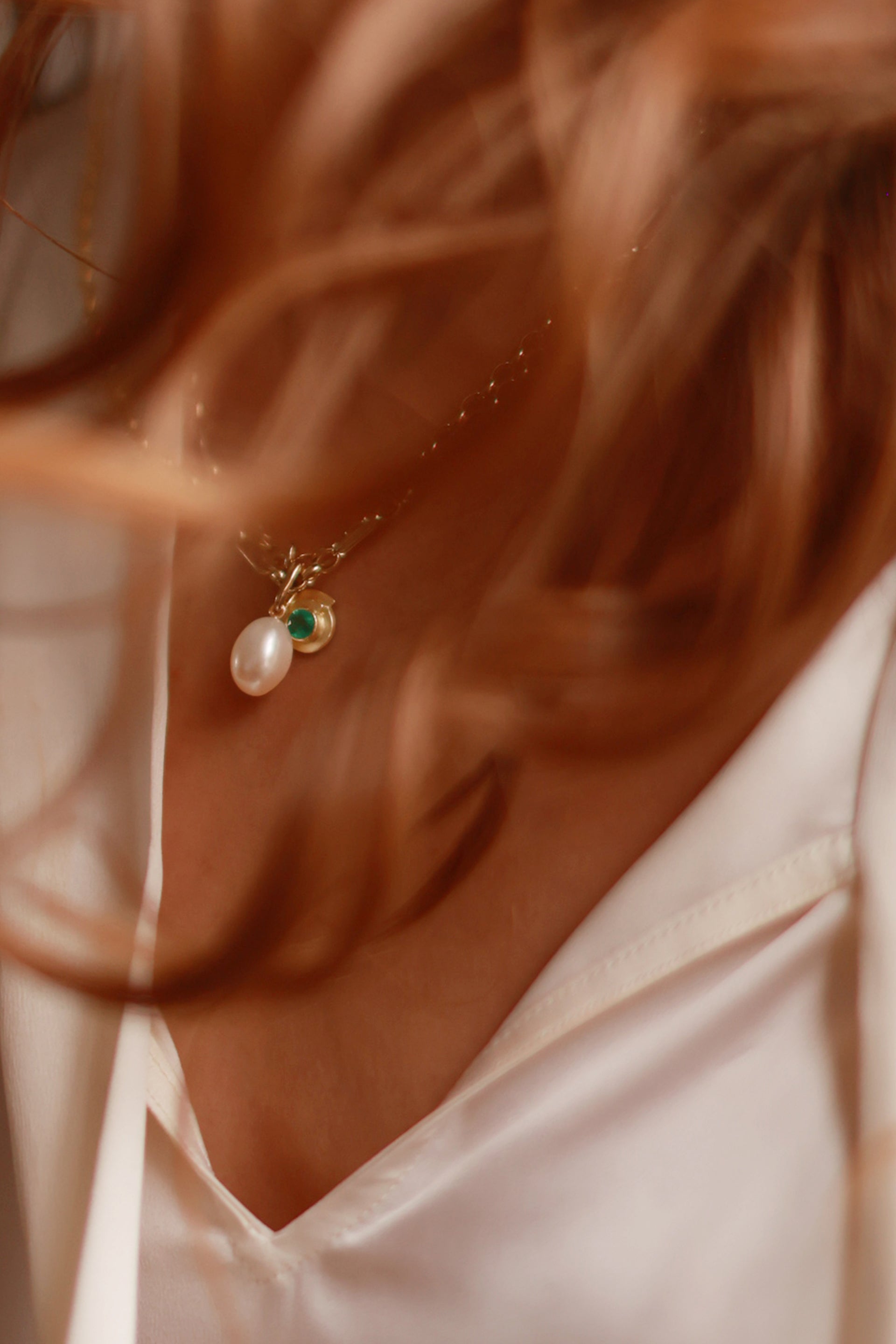 EMERALD CHARM - GOLD AND EMERALD DECO CHARM image 2