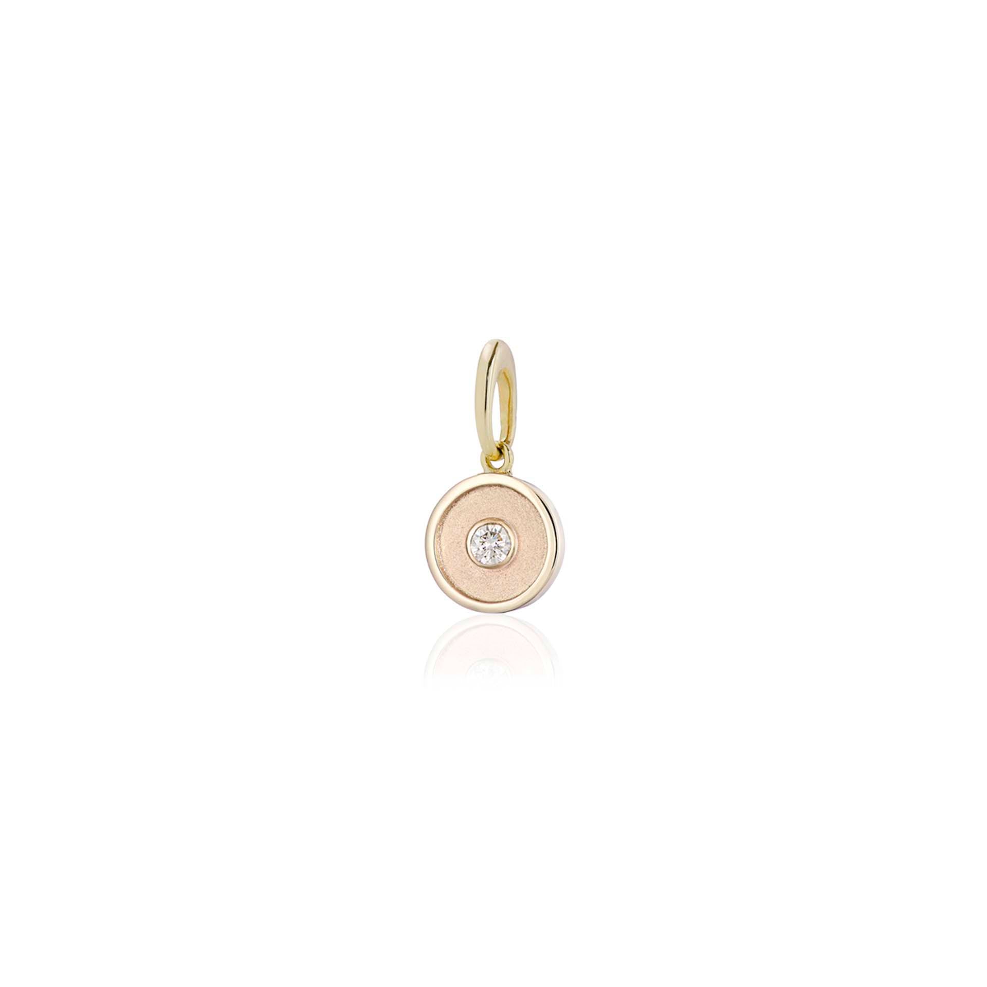 DIAMOND CHARM - GOLD & DIAMOND AMULET CHARM image 0
