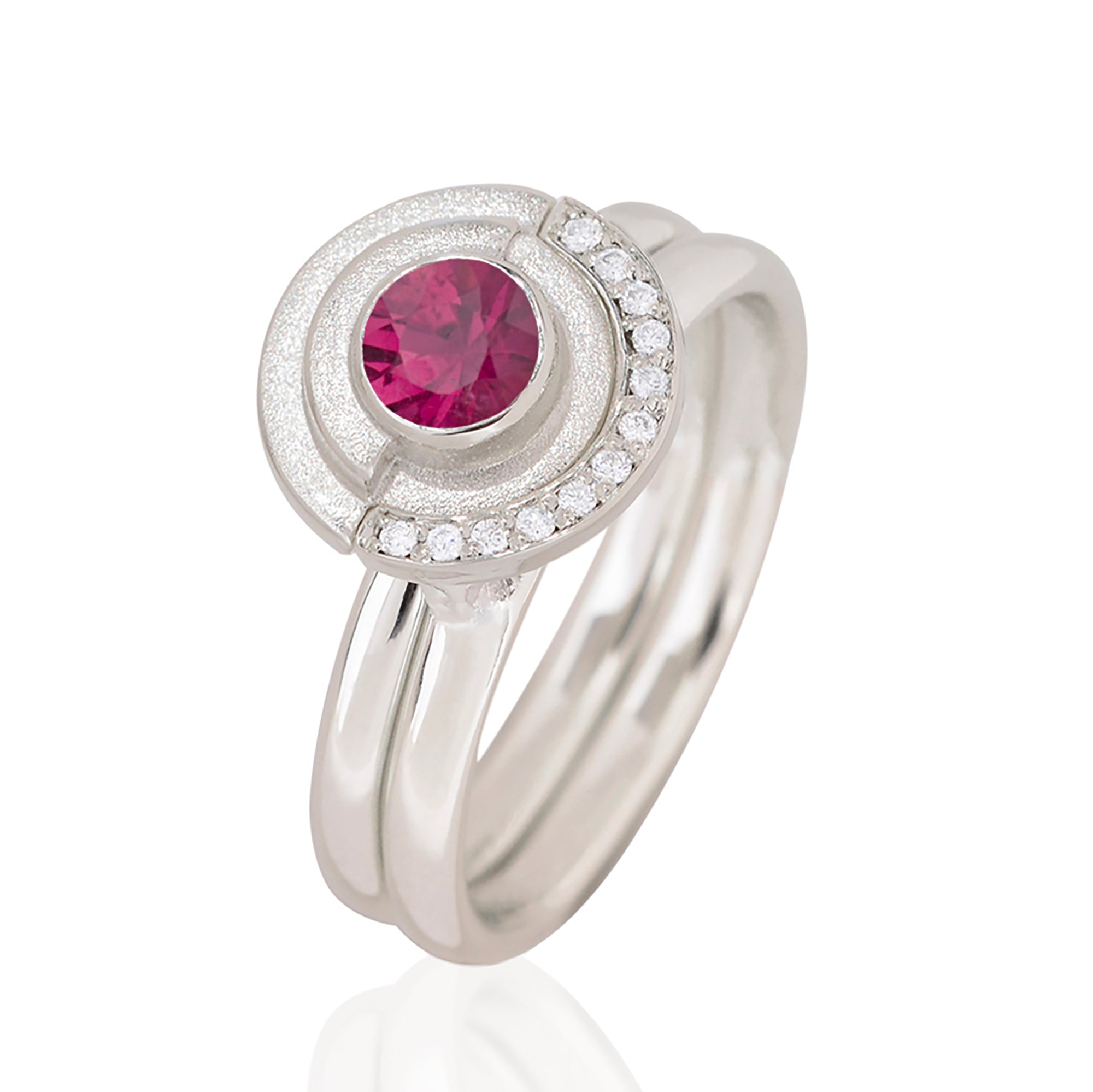 ruby and diamond engagement ring, Dublin