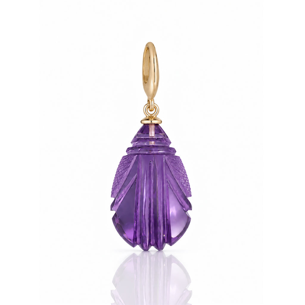Amethyst Scarab Charm