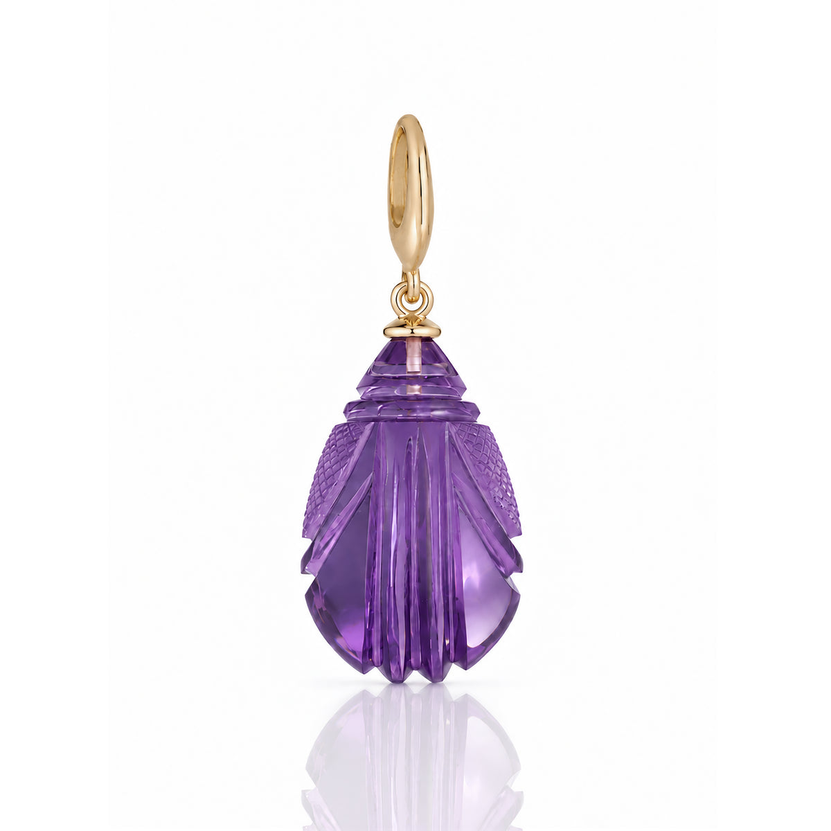 Amethyst Scarab Charm