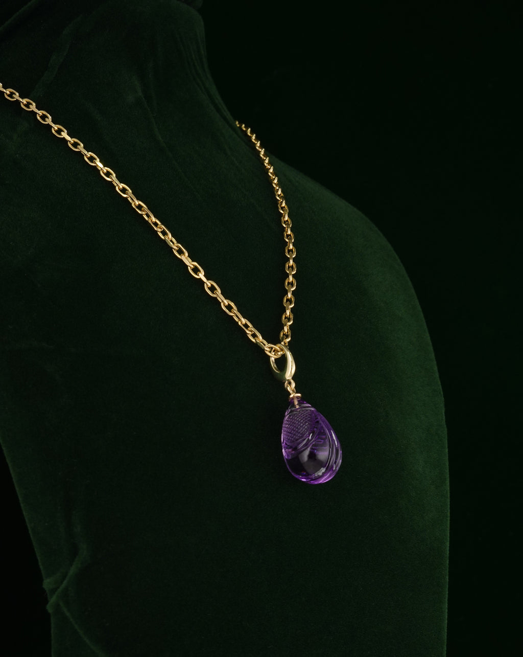 Amethyst Scarab Charm