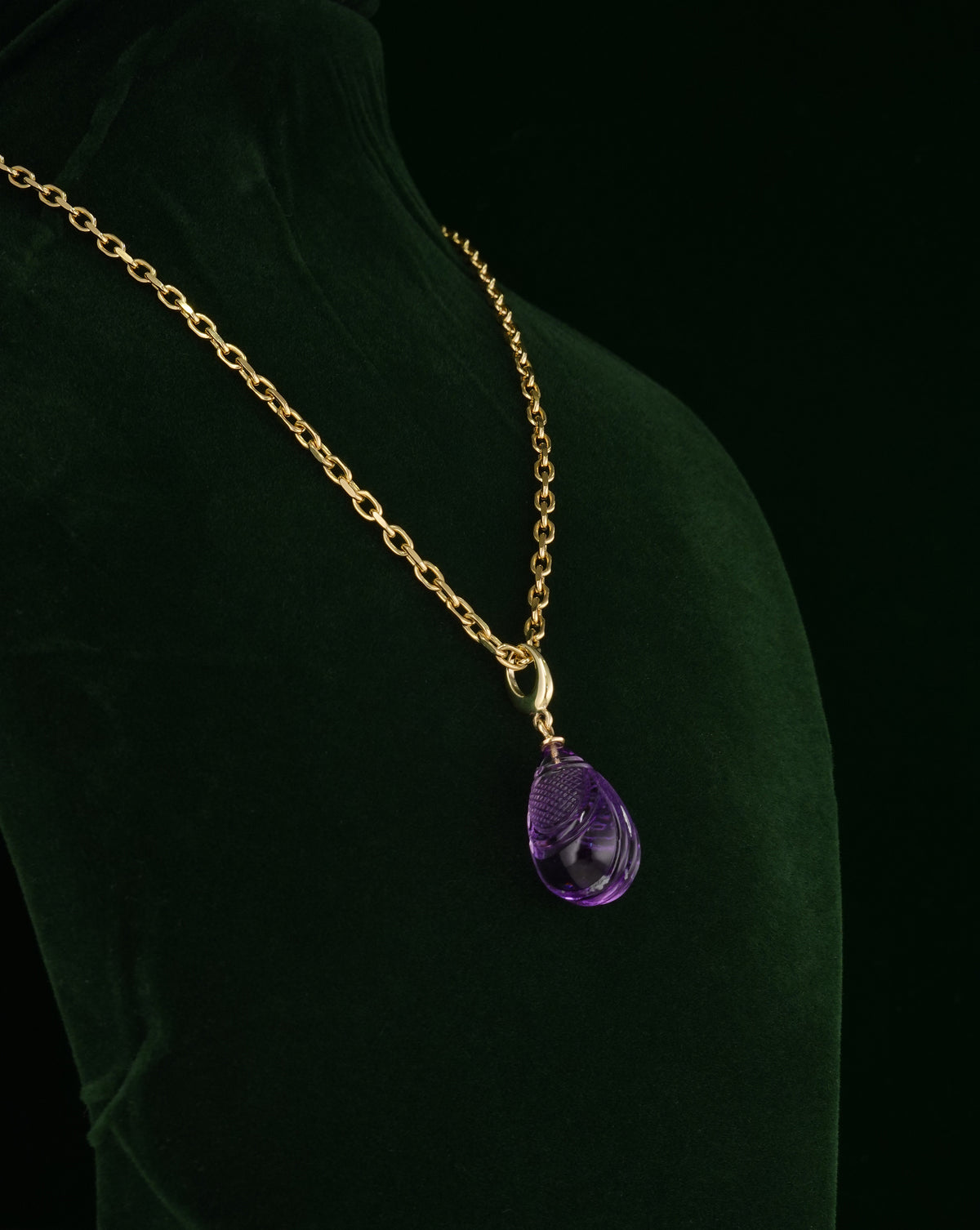 Amethyst Scarab Charm