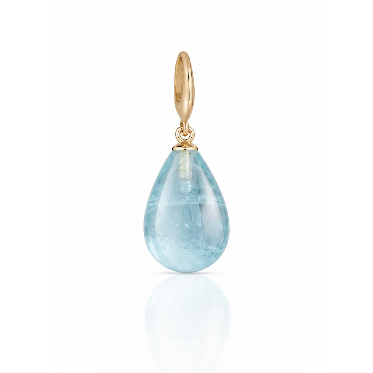 Large Aquamarine Droplet Charm