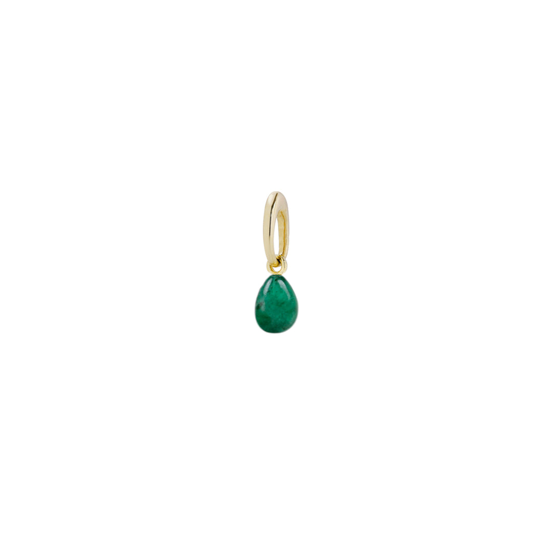 MINI EMERALD CHARM - GOLD CHARM image 0