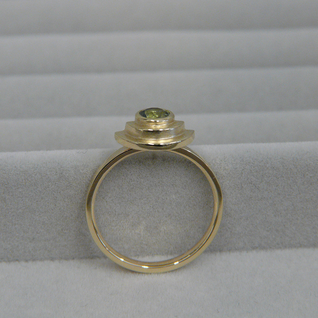 GREEN SAPPHIRE DECO RING image 5
