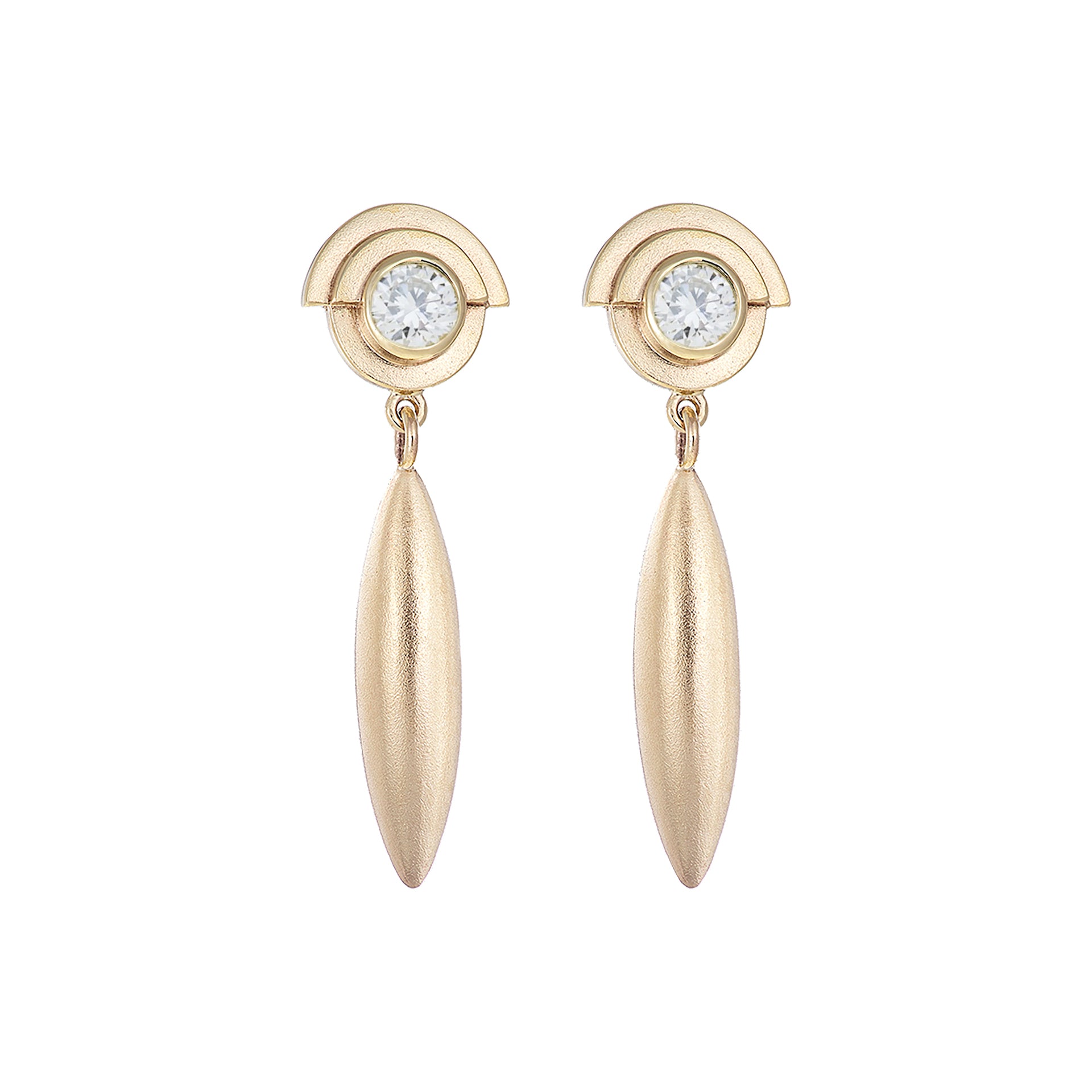 DIAMOND EARRINGS -DECO DROPLET EARRINGS image 0