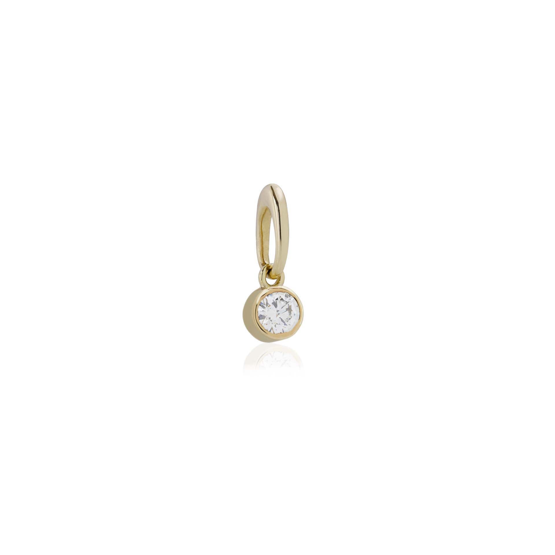 DIAMOND CHARM - MIDI GOLD AND DIAMOND CHARM image 0