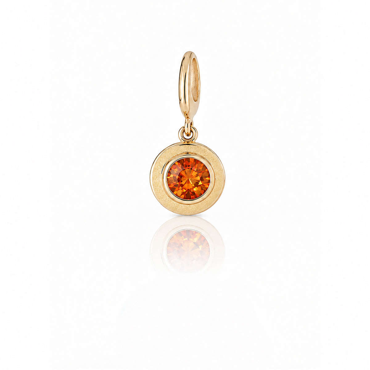 Orange Sapphire Classic Charm