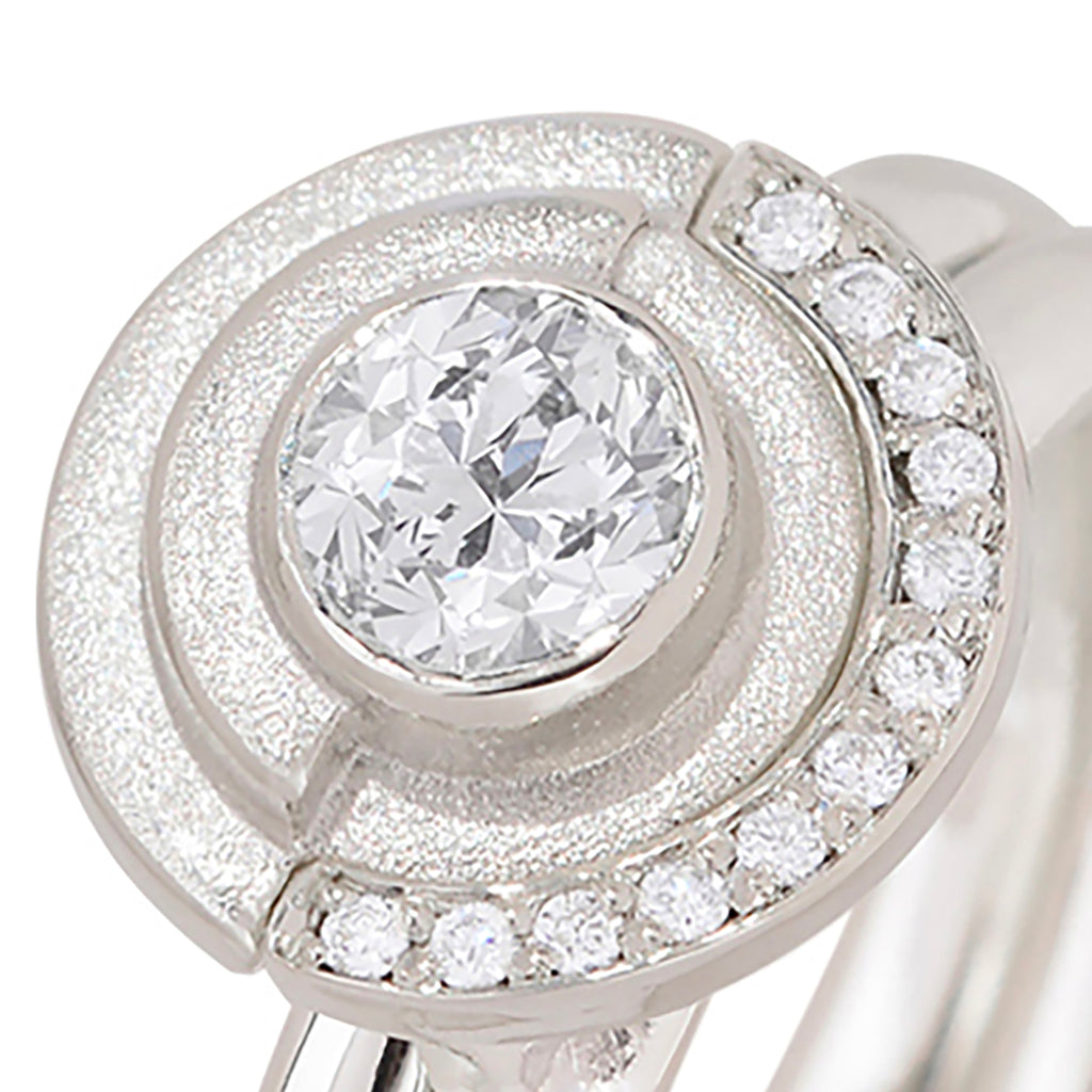 White Gold Diamond Deco Ring Set