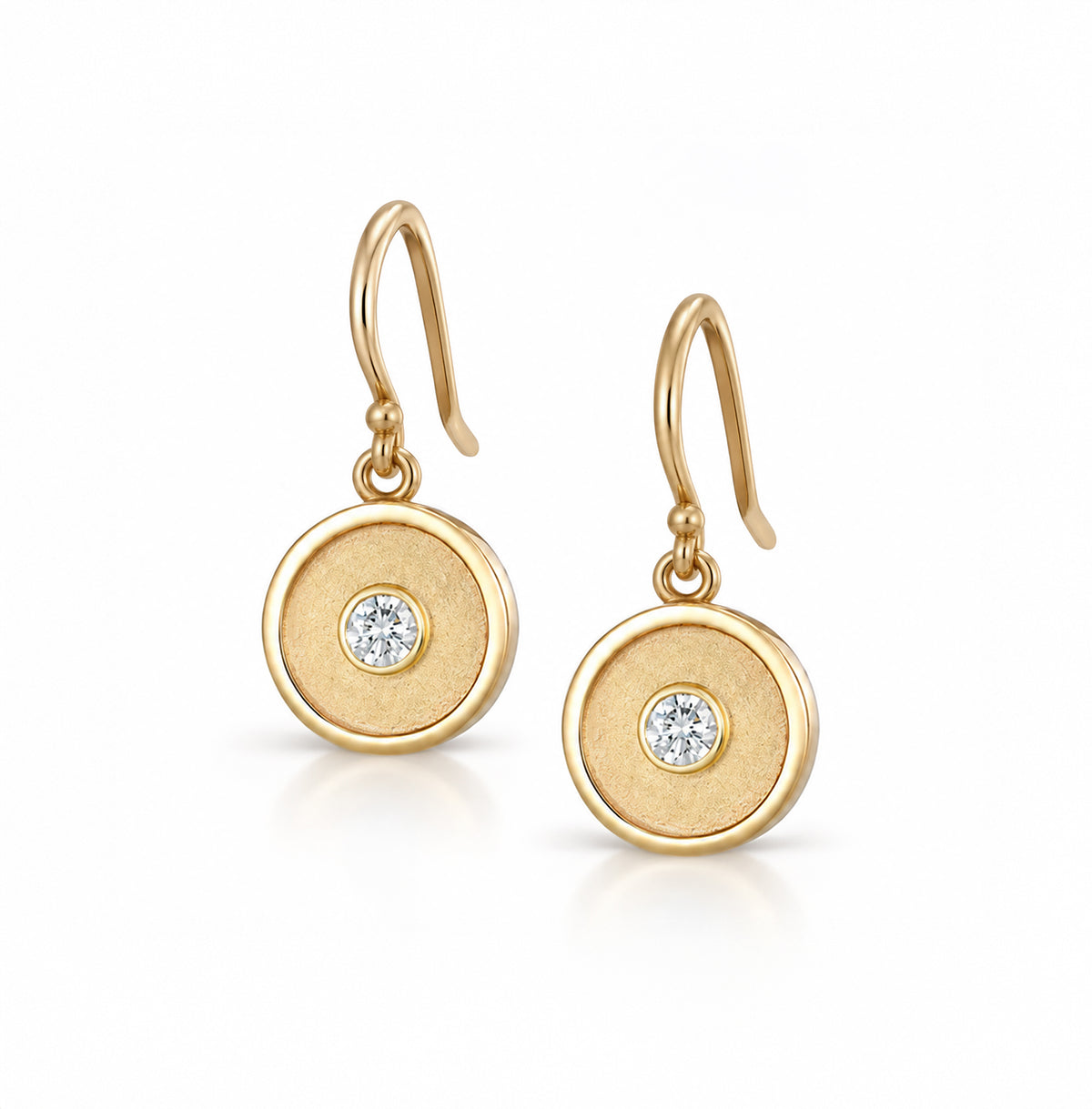 Diamond Amulet Drop Earrings