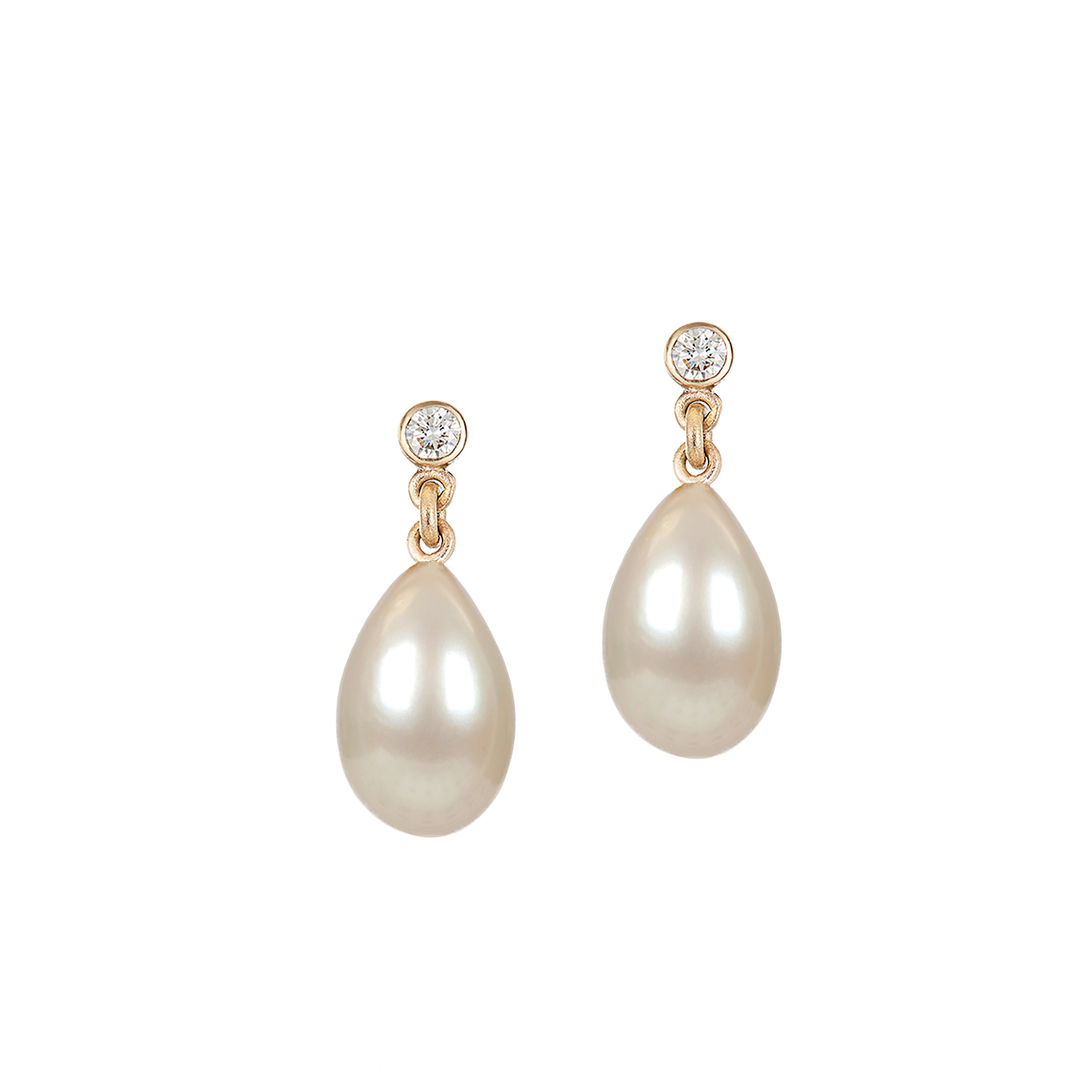 DIAMOND & PEARL DROP EARRINGS