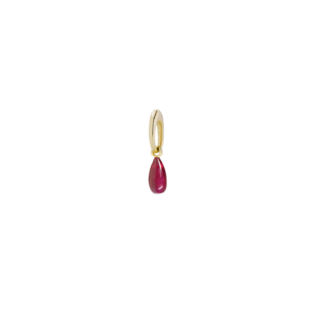 MINI RUBY CHARM - GOLD CHARM image 0
