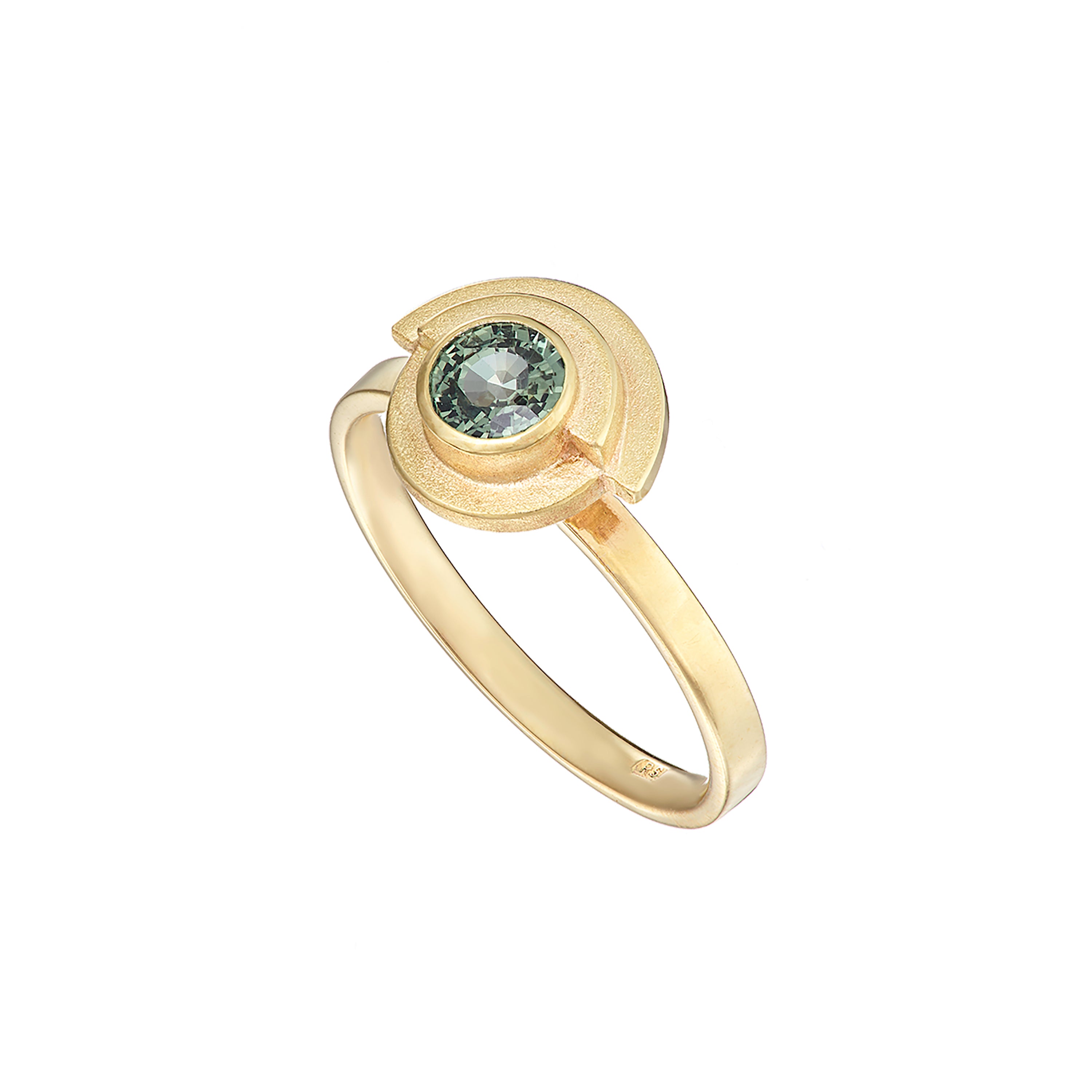 GREEN SAPPHIRE DECO RING image 0