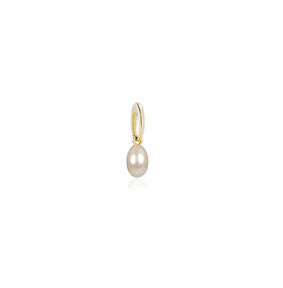 MINI PEARL CHARM - GOLD FRESHWATER PEARL CHARM image 0