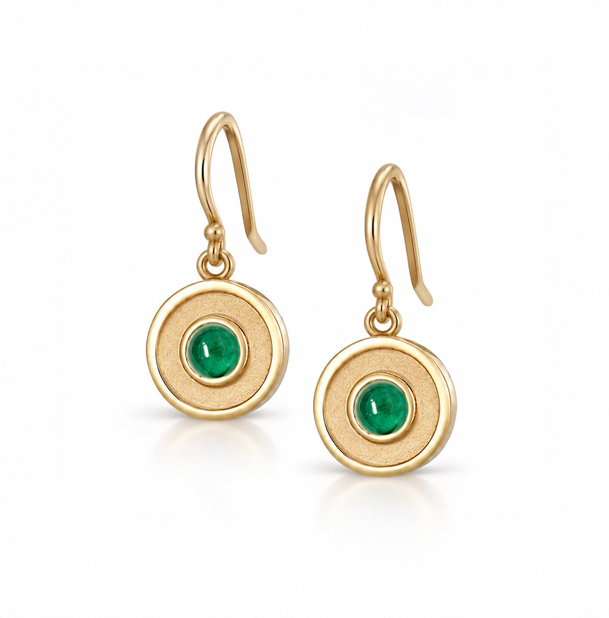 Emerald Amulet Drop Earrings