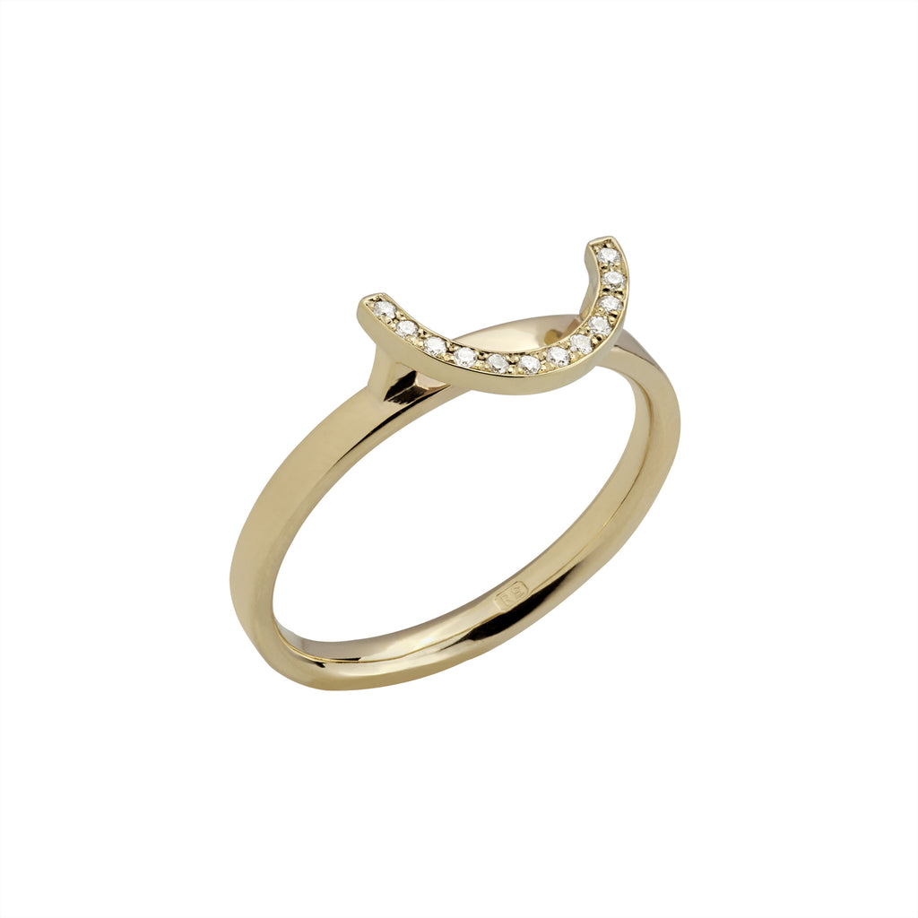 gold and diamond additional ring, handmade in Dublin by Rachel Swan Goldsmith