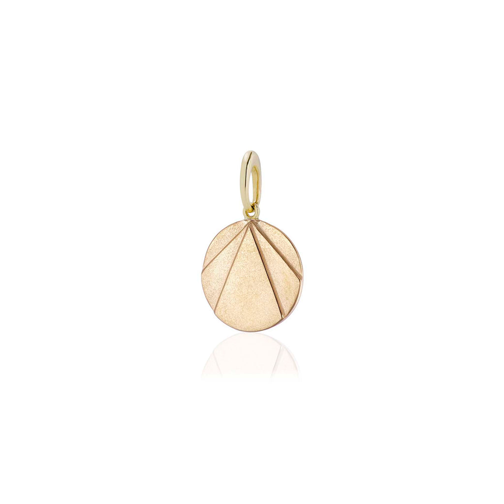 gold eos charm, handmade in Dublin by Rachel Swan Goldsmith