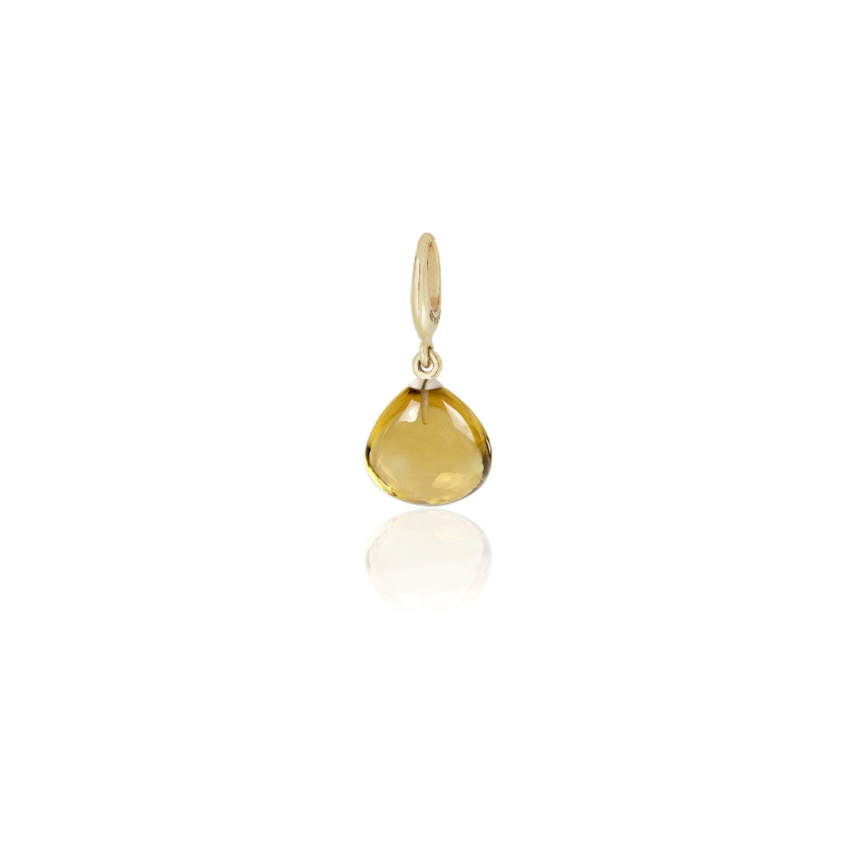 Large Citrine Droplet Charm
