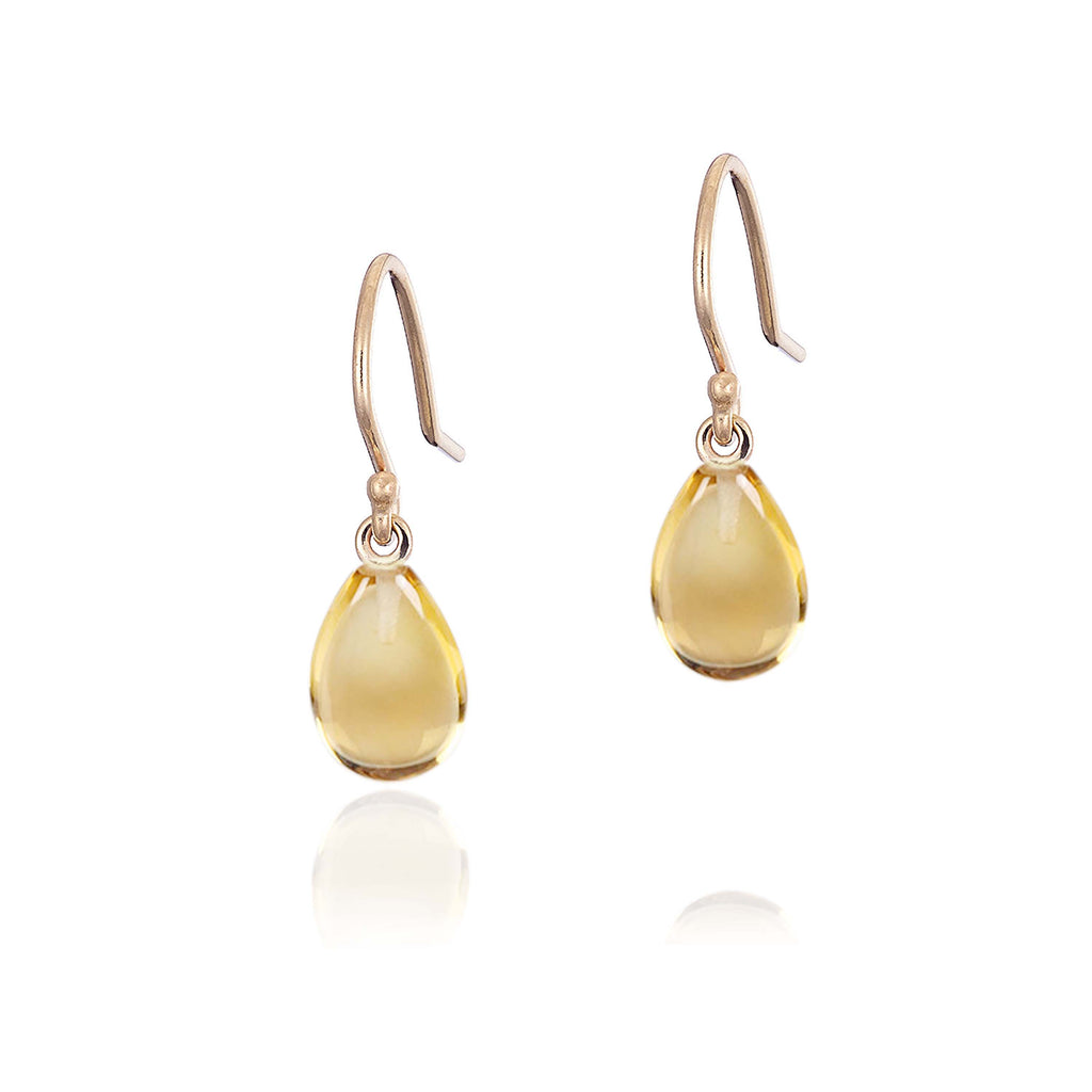 Midi Citrine Droplet Earrings