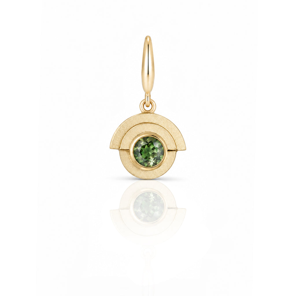 Green Sapphire Deco Charm