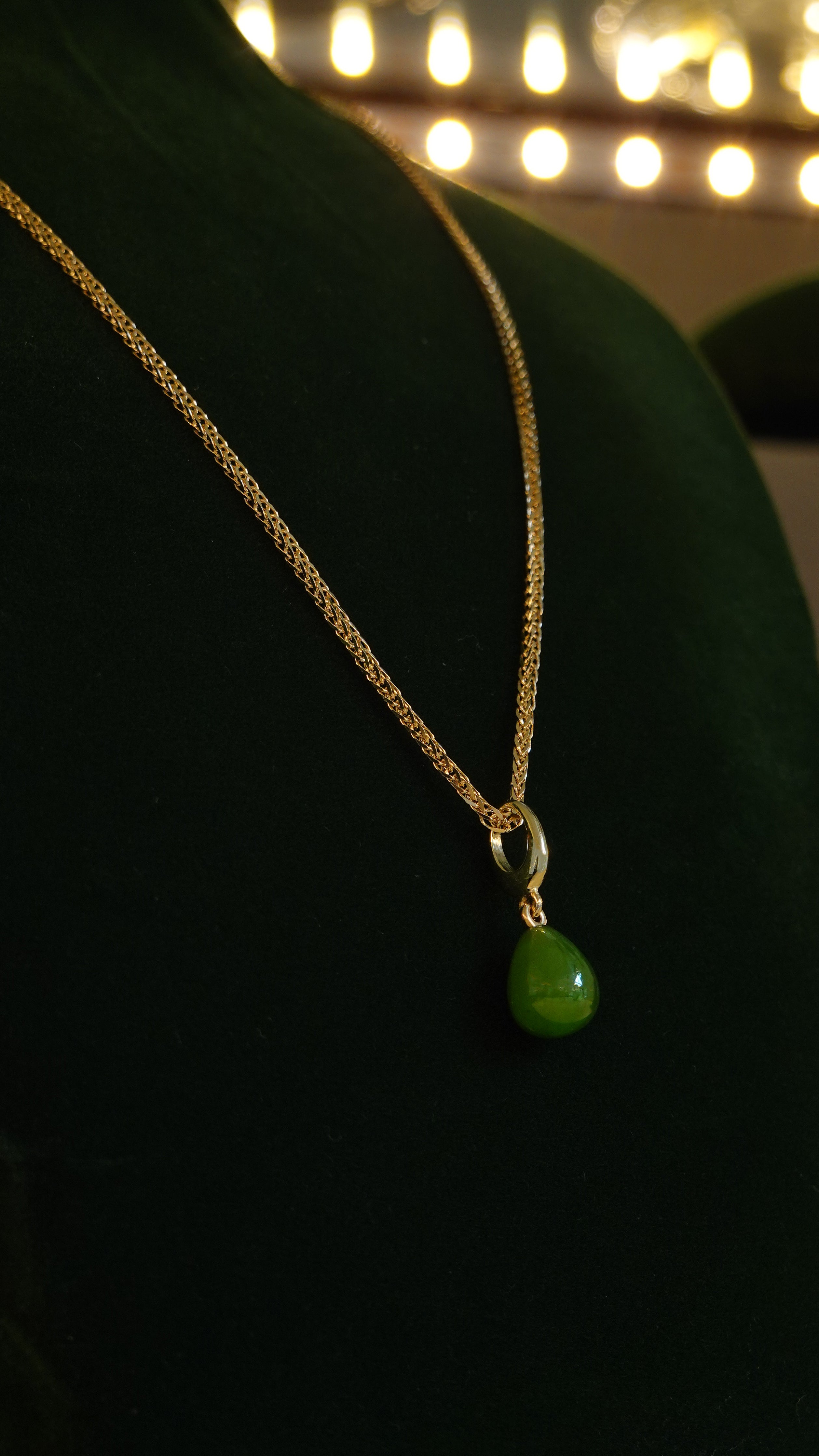Jade Droplet Charm