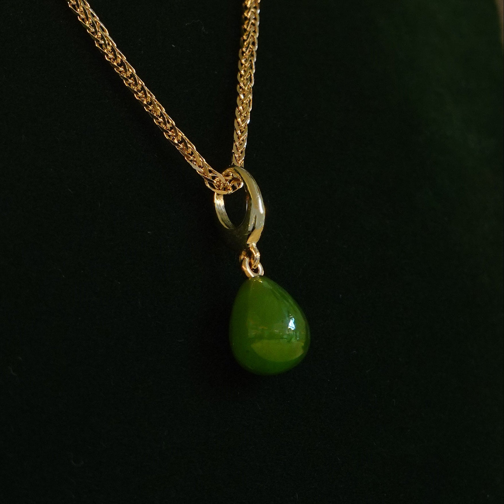 Jade Droplet Charm