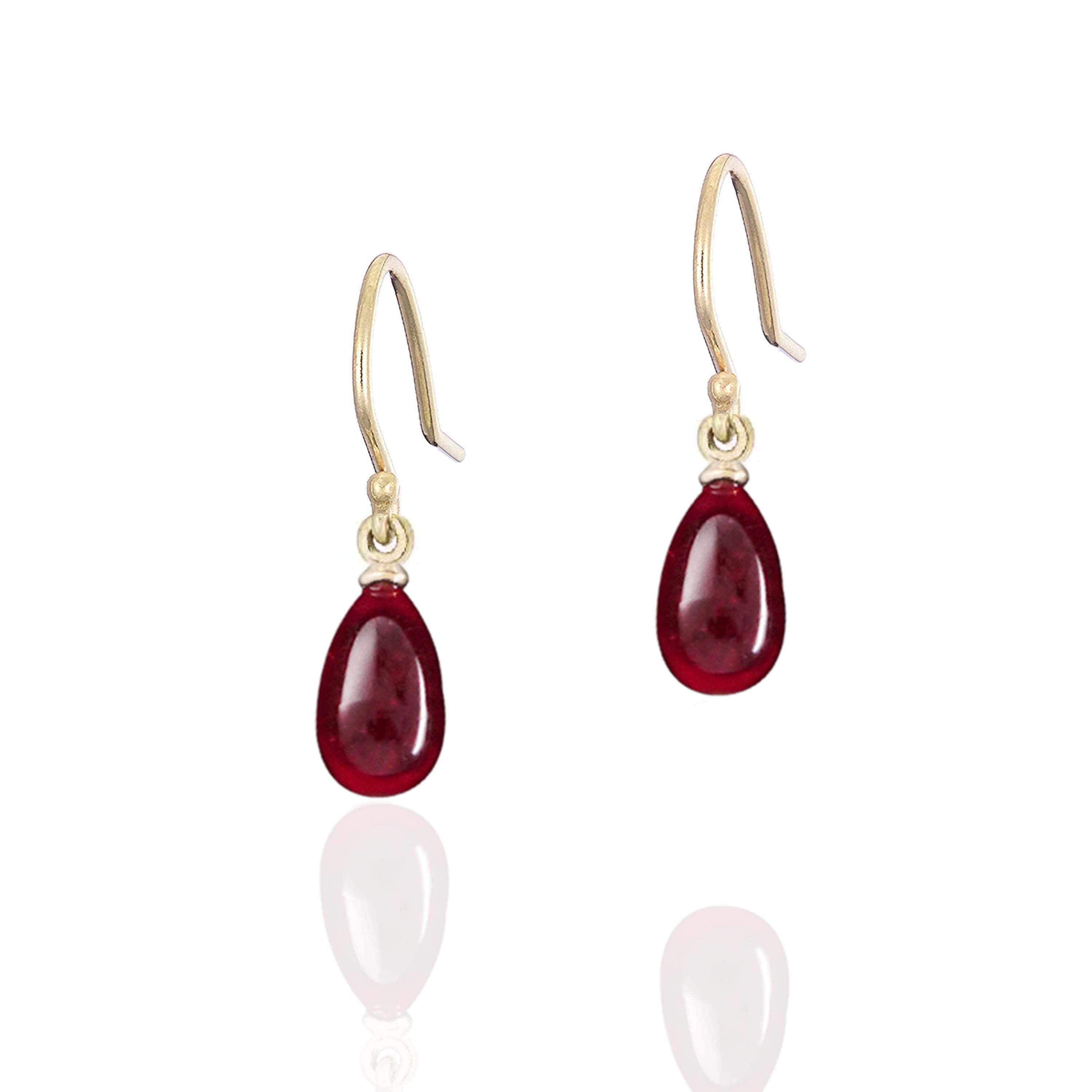 Midi Ruby Droplet Earrings