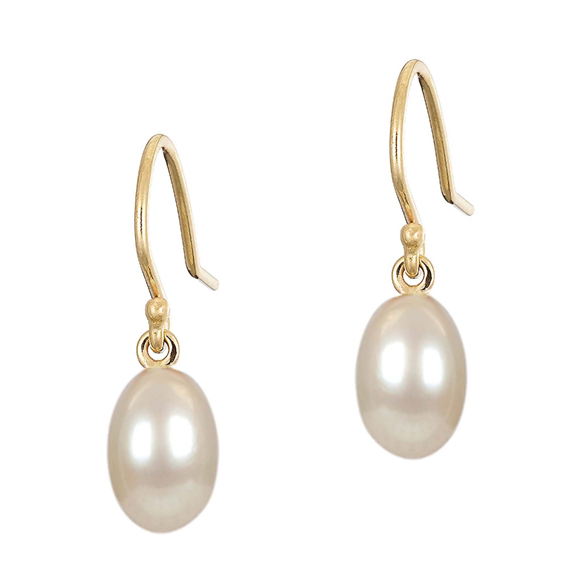 Mini Oval Pearl Earrings