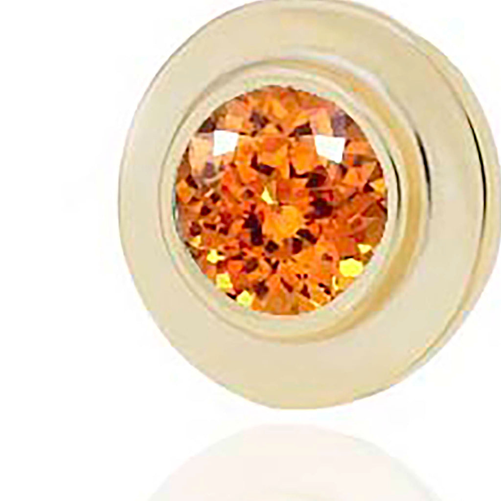 Orange Sapphire Classic Charm