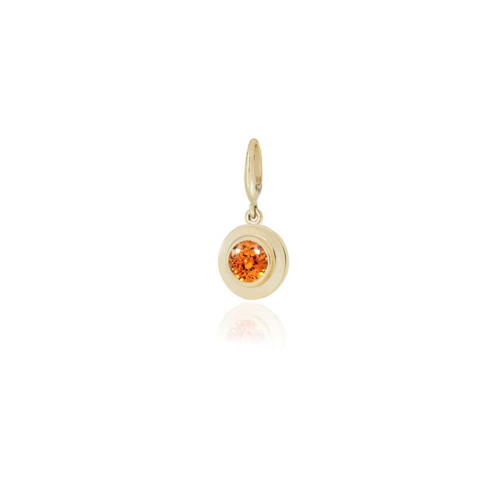 Orange Sapphire Classic Charm