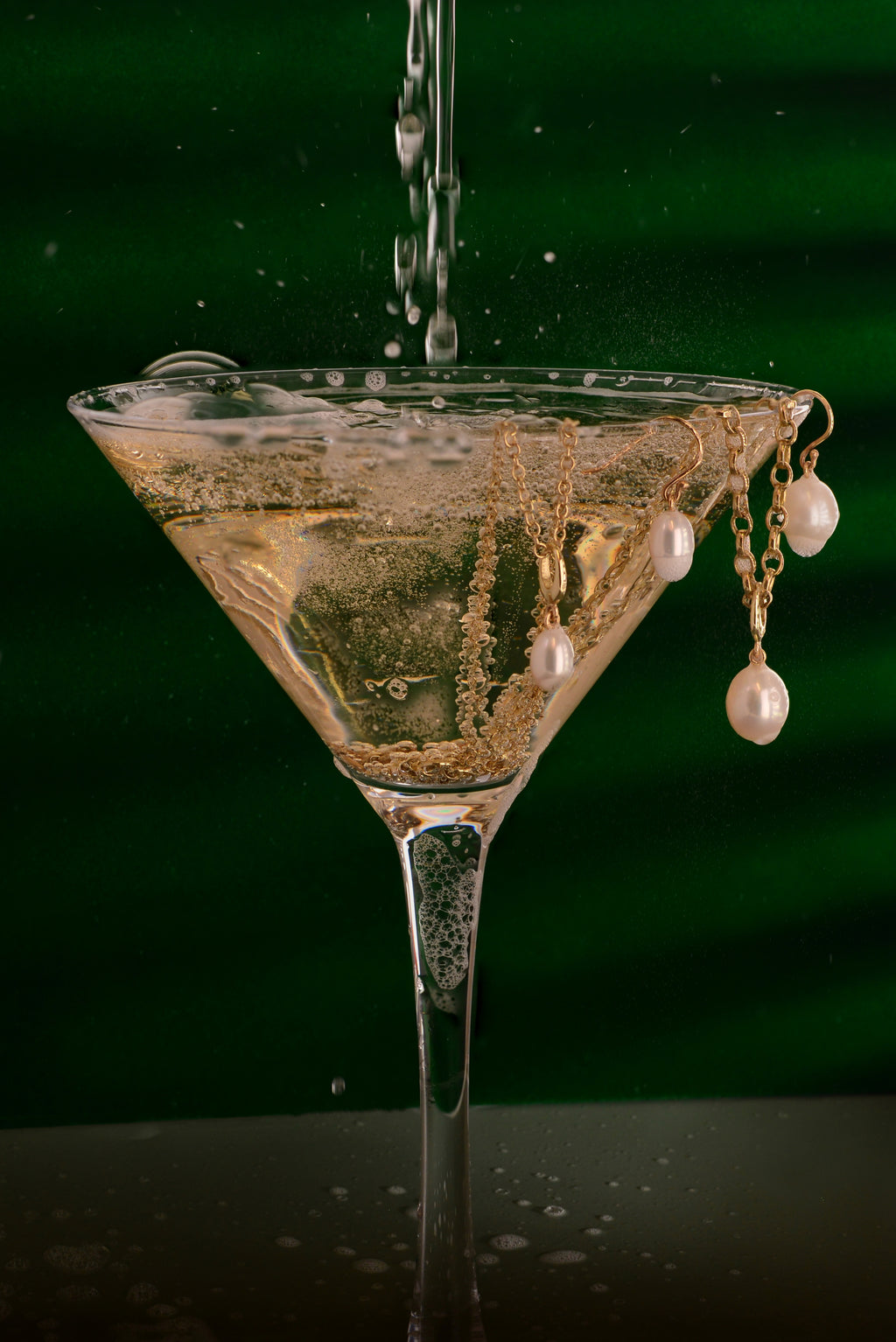 Oval Pearl Drop Earrings