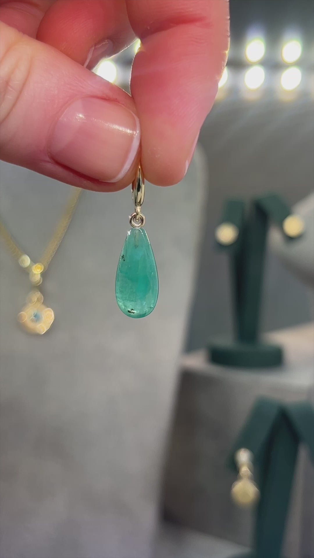 EMERALD DROPLET CHARM