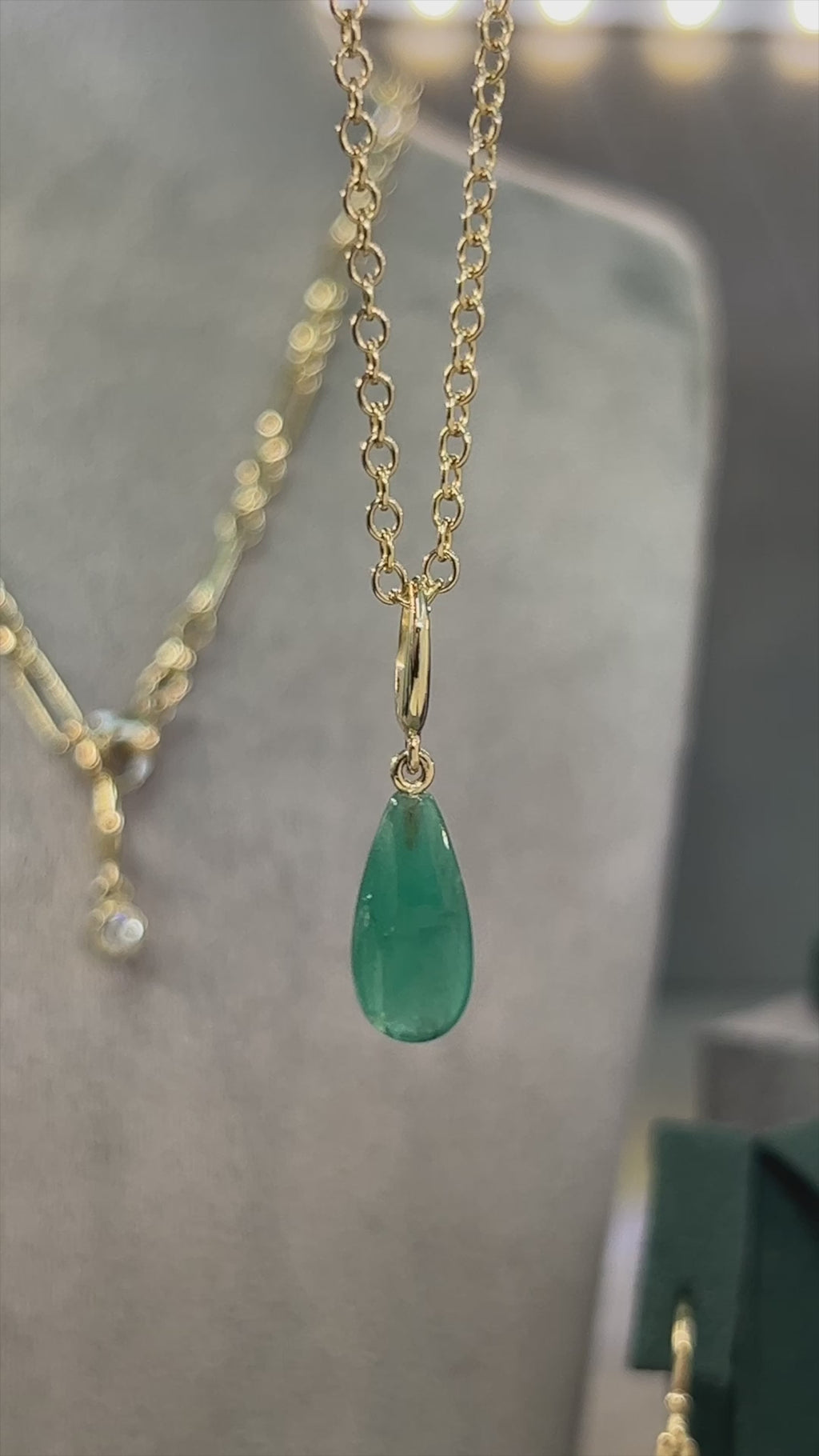 EMERALD DROPLET CHARM