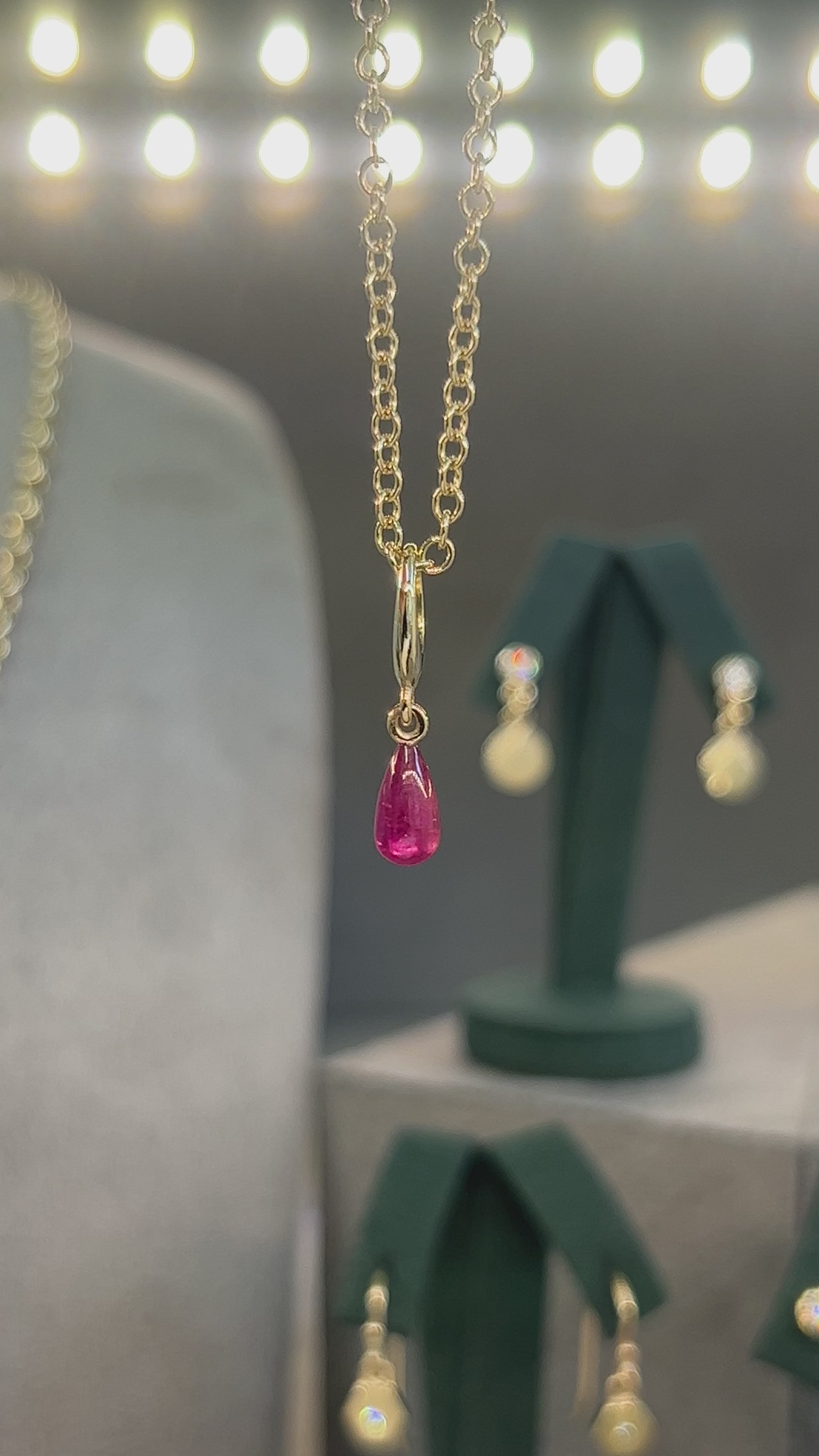 MINI RUBY DROPLET CHARM