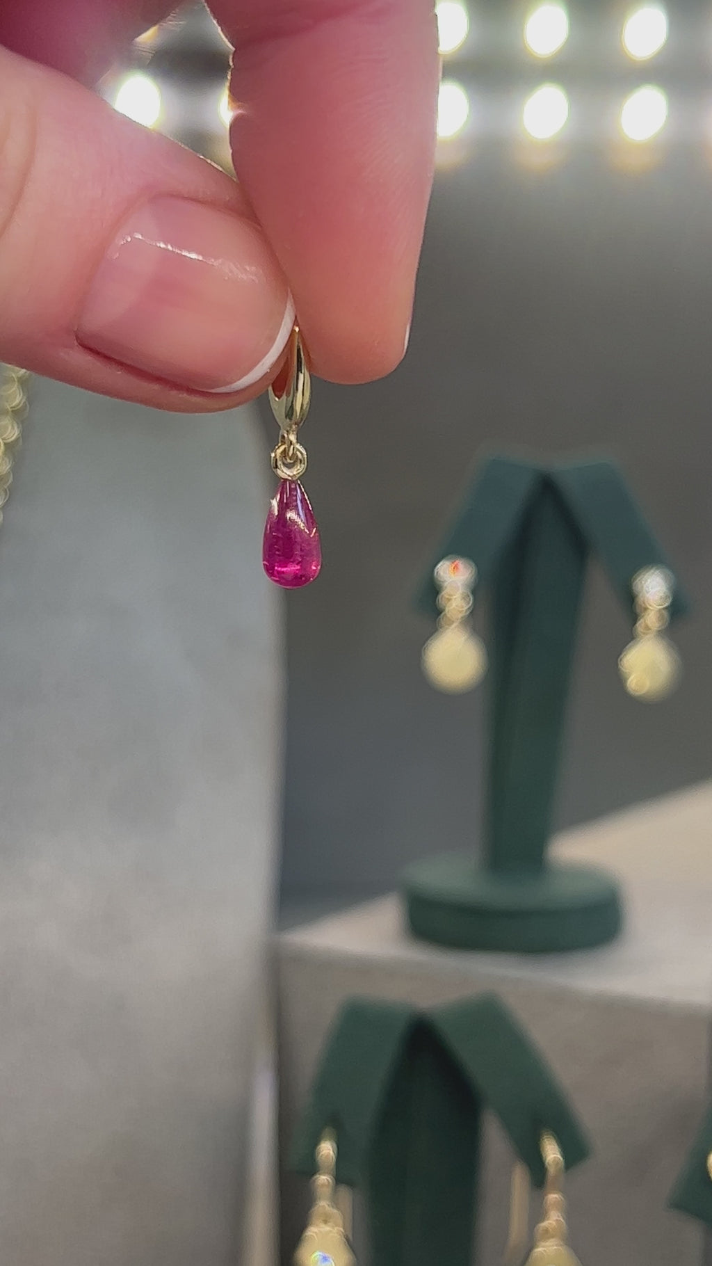 MINI RUBY DROPLET CHARM