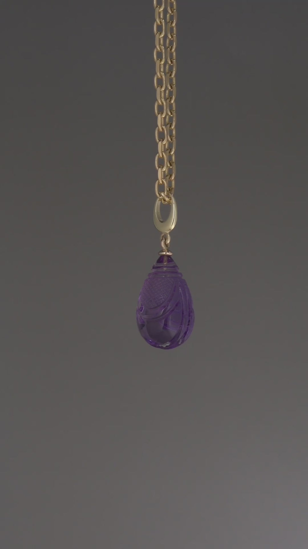 Amethyst Scarab Charm