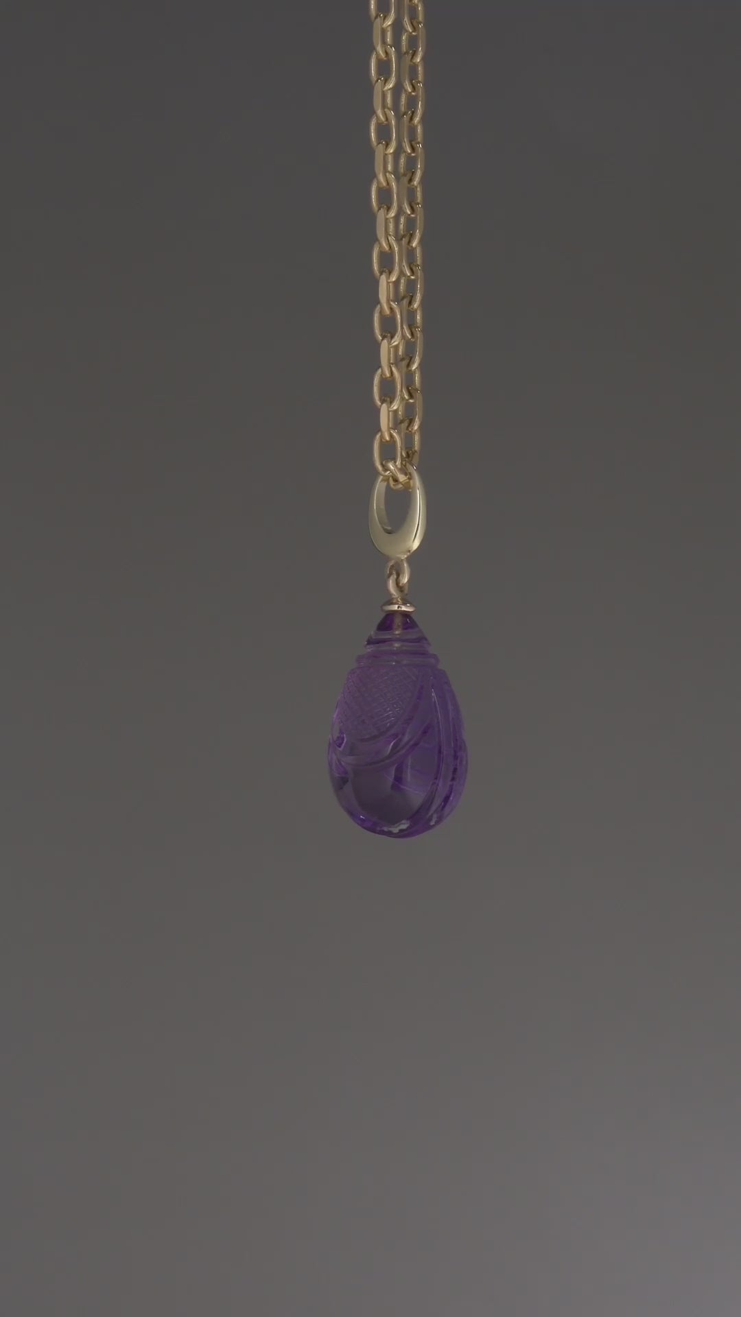 Amethyst Scarab Charm