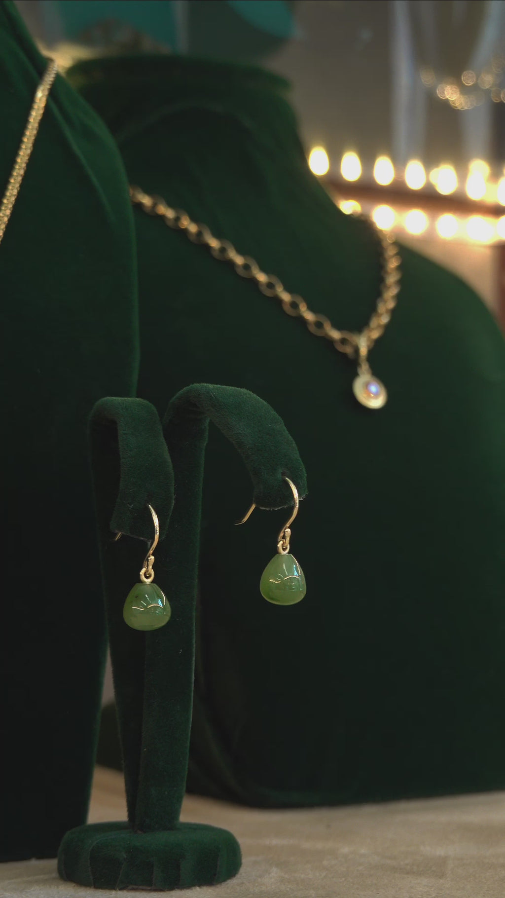 Jade Droplet Earrings