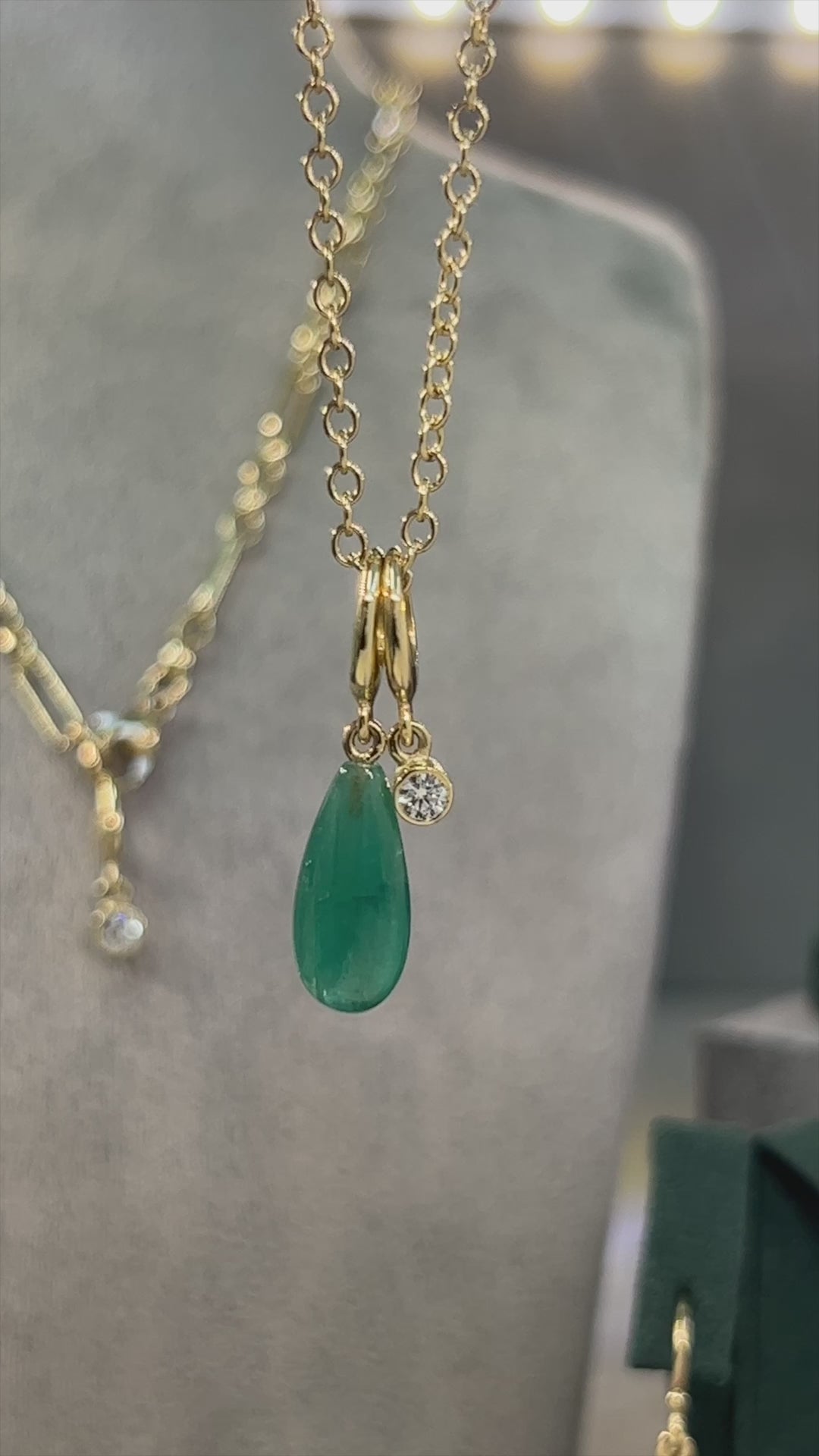 EMERALD DROPLET CHARM