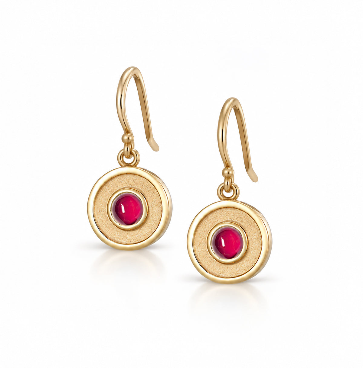 Ruby Amulet Drop Earrings