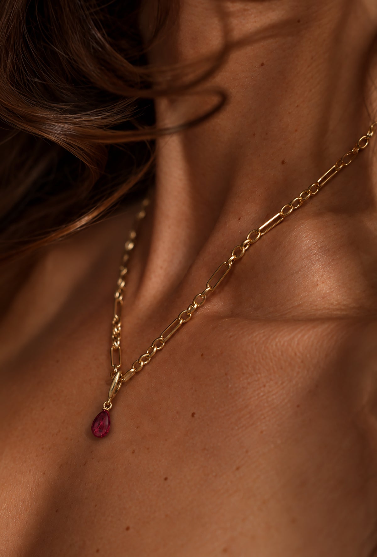 Midi Ruby Droplet Charm